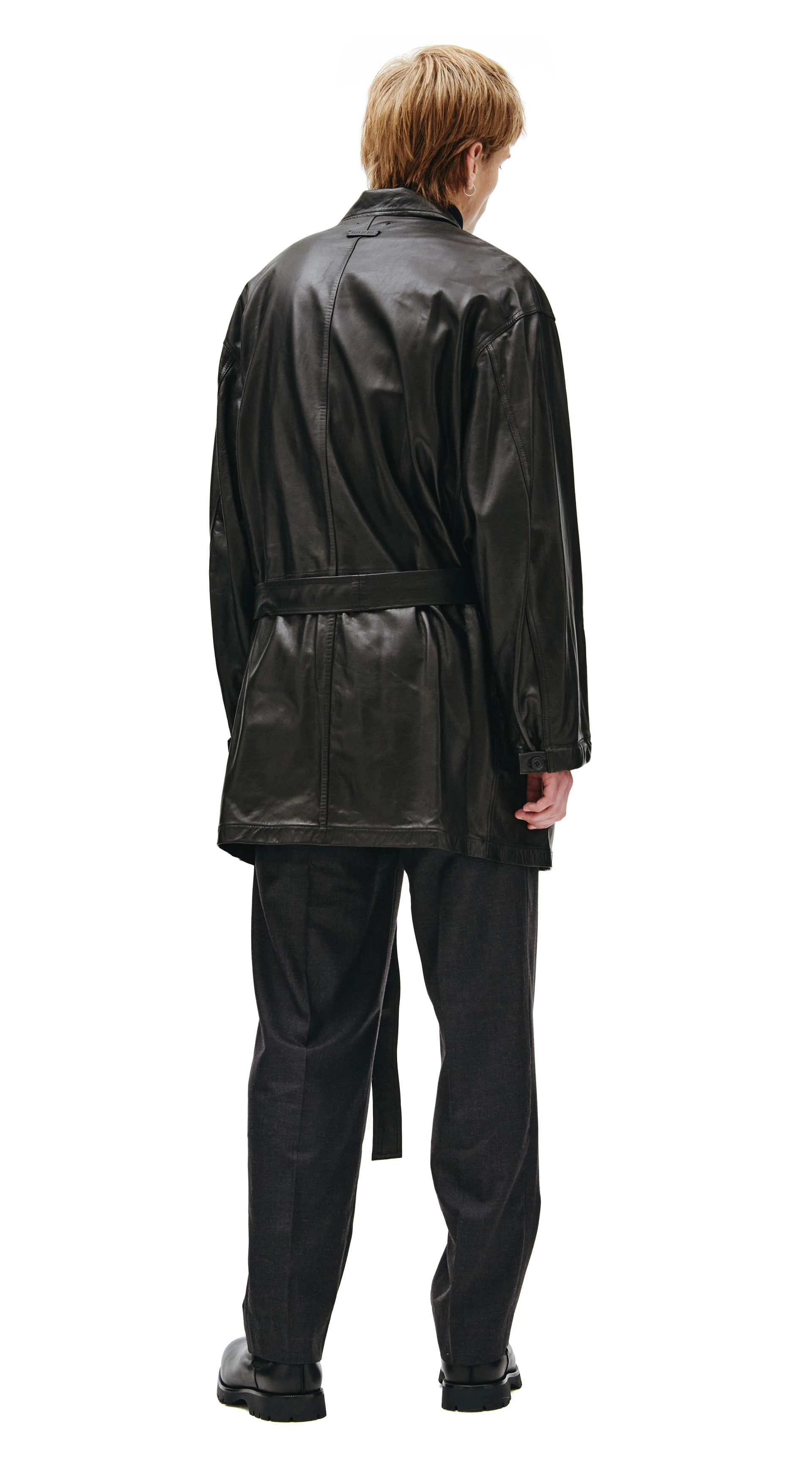 Fear of God Кожаное пальто с поясом