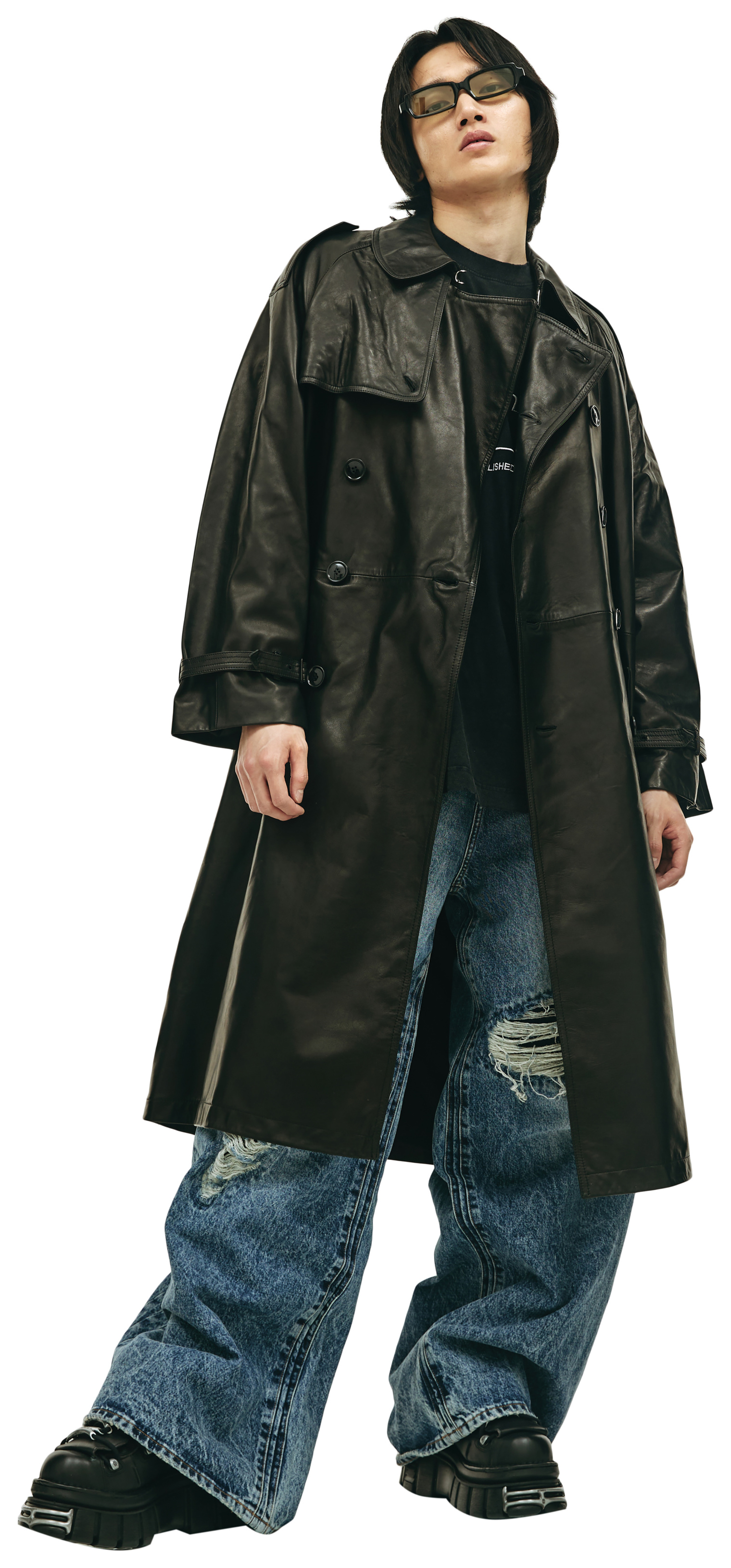 VETEMENTS Кожаный тренч