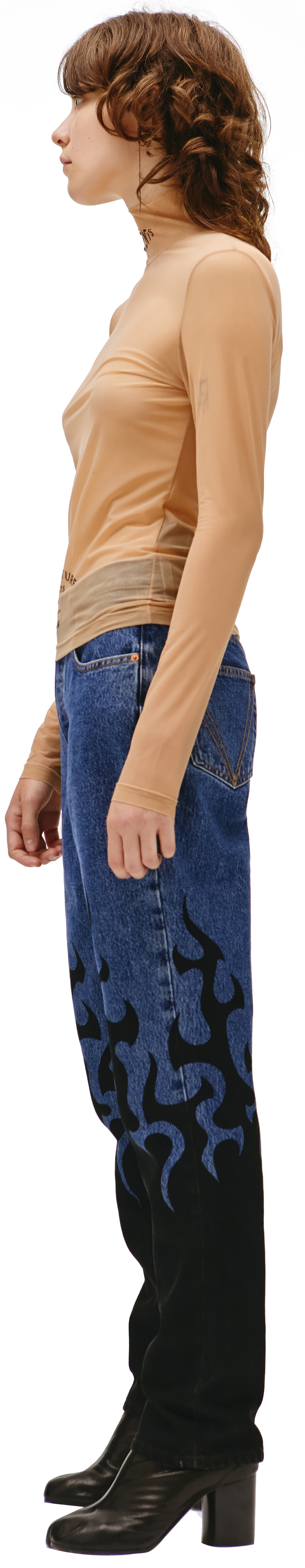 VETEMENTS Прозрачный топ с логотипом