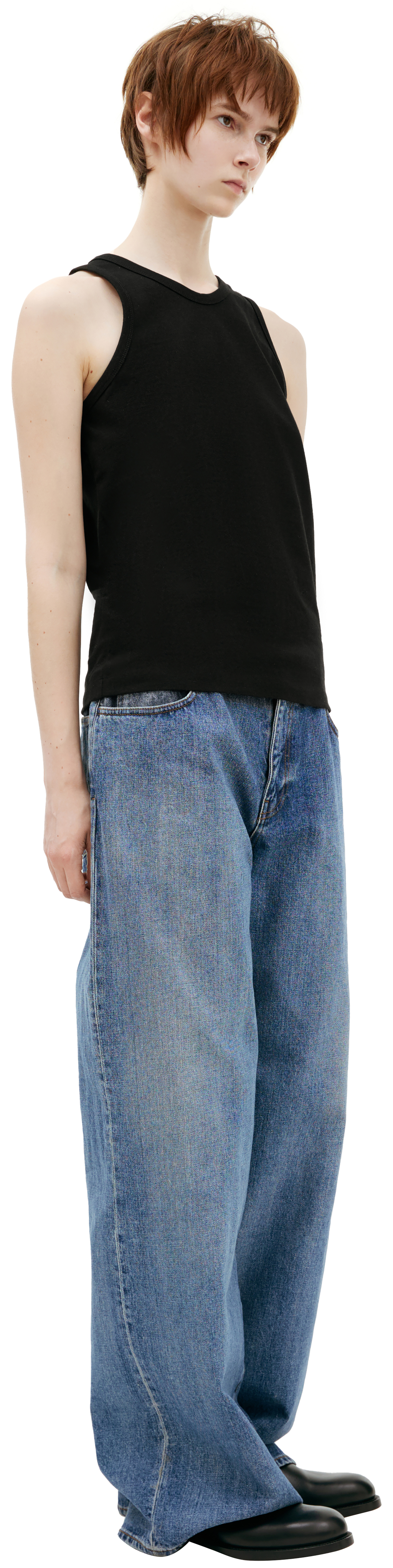 The Row Черный топ из шелка