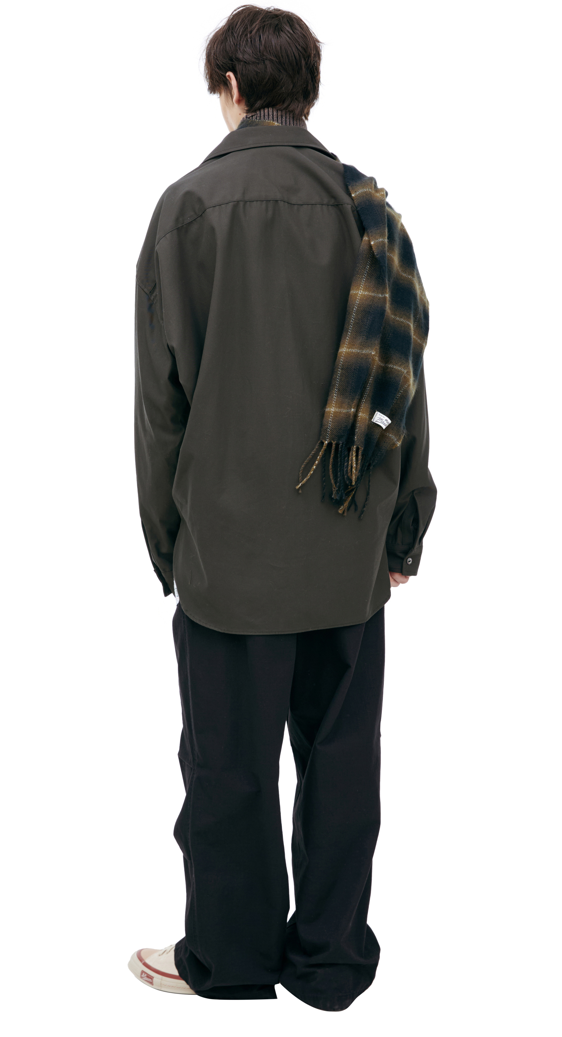 Maison Mihara Yasuhiro Рубашка с вшитым шарфом