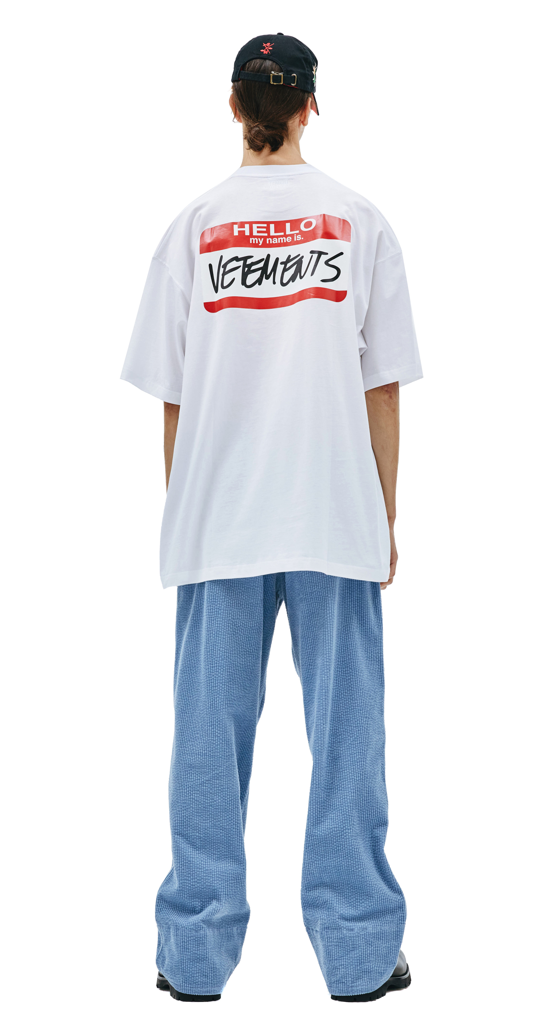 VETEMENTS Белая футболка с патчем