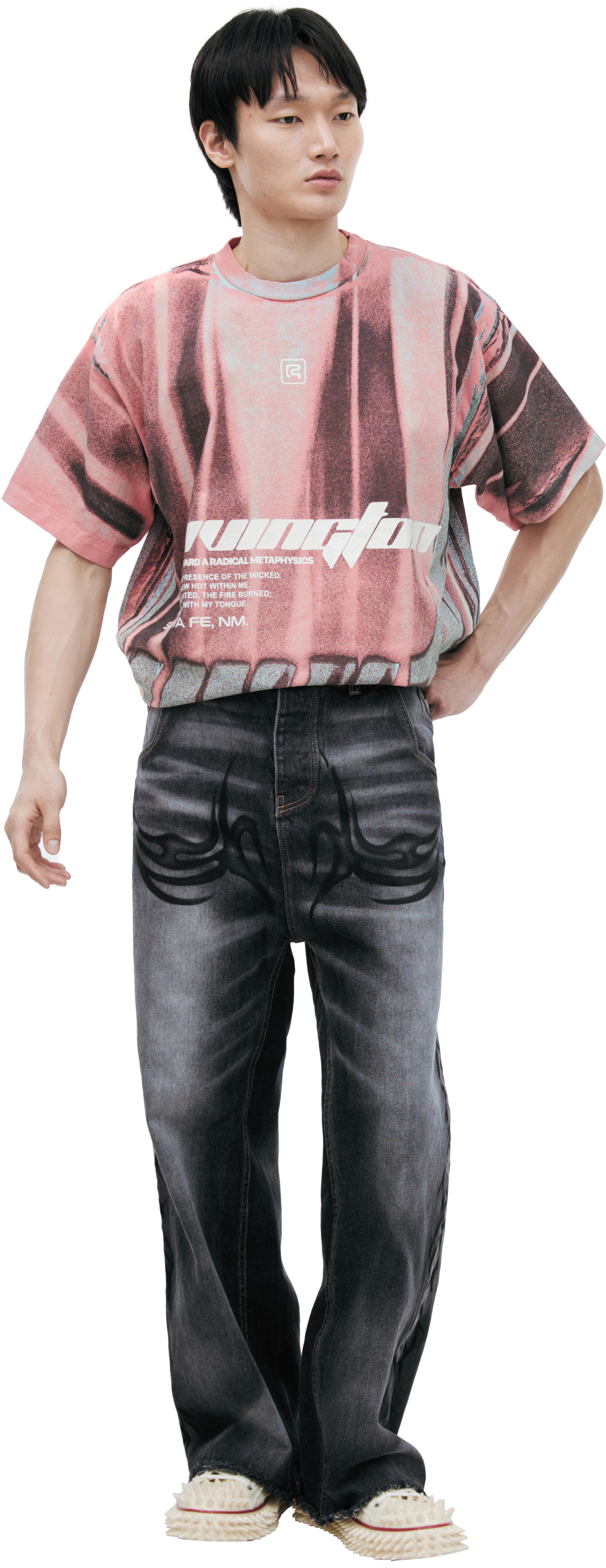 Hellstar Джинсы с эффектом граффити