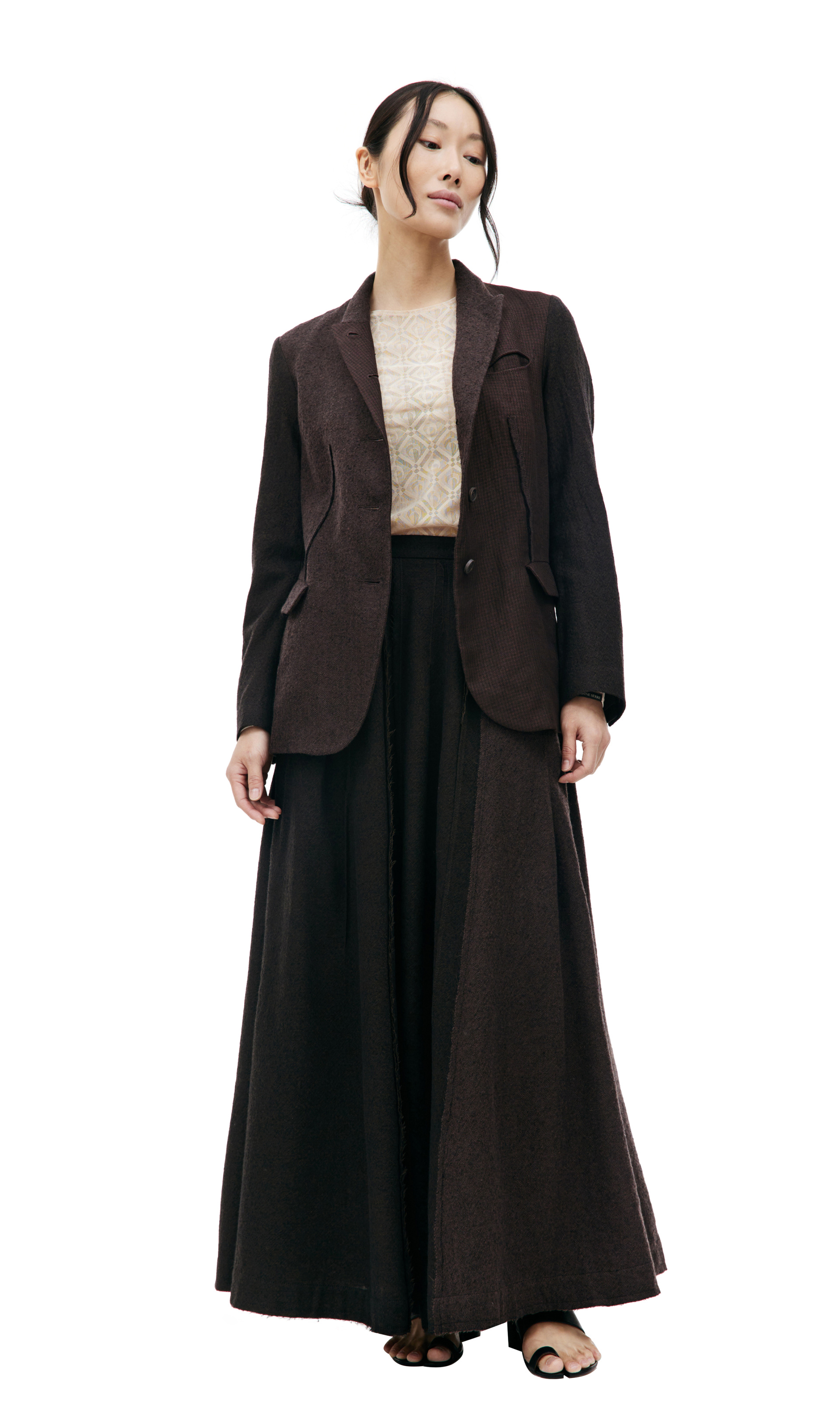 Ziggy Chen Комбинированный жакет с воротником-стойкой