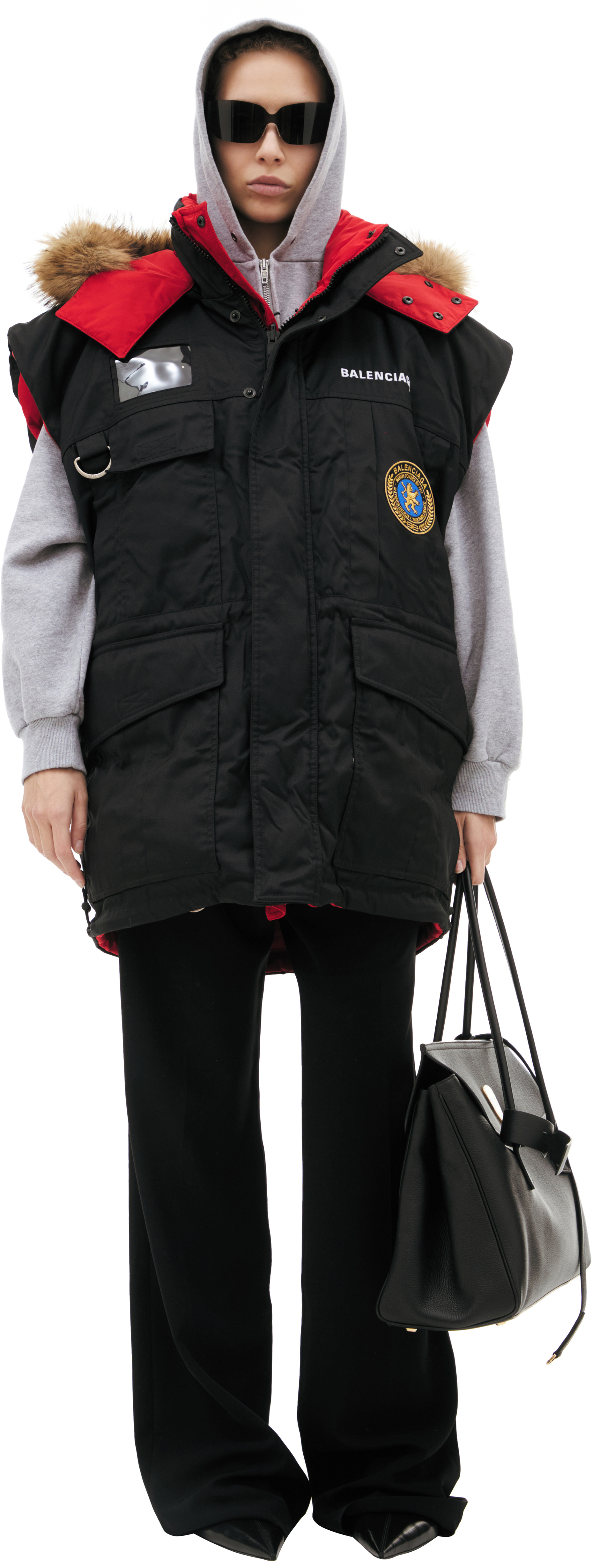 Balenciaga Двусторонний жилет с капюшоном