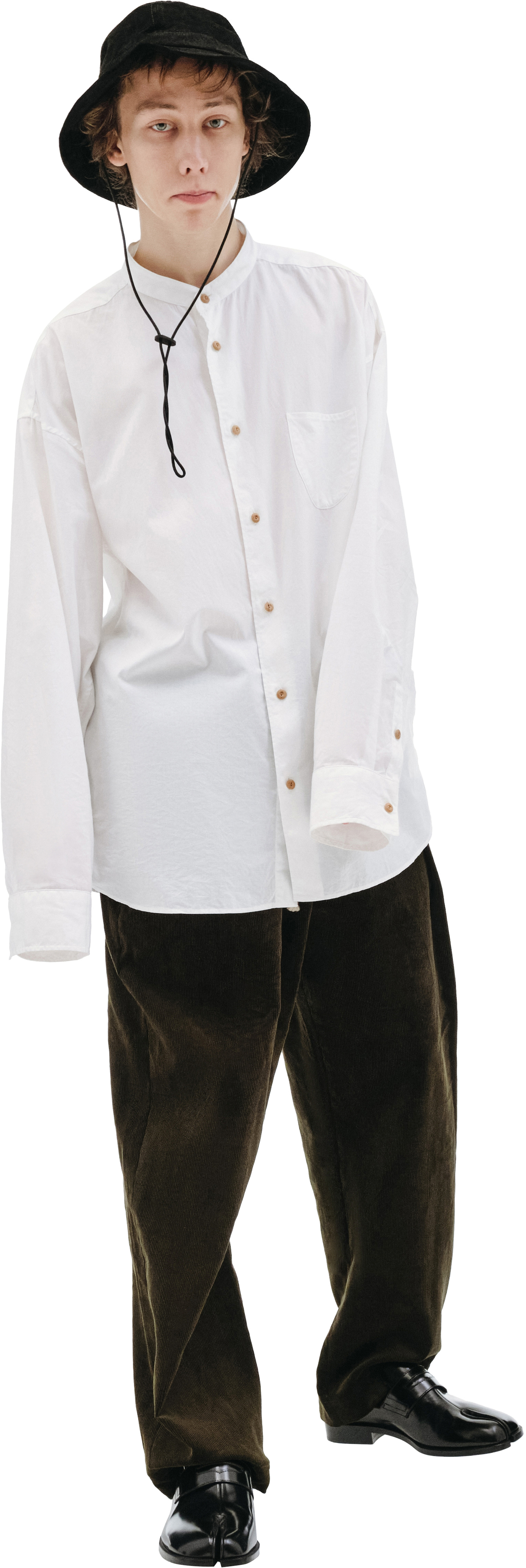 visvim Белая рубашка из хлопка