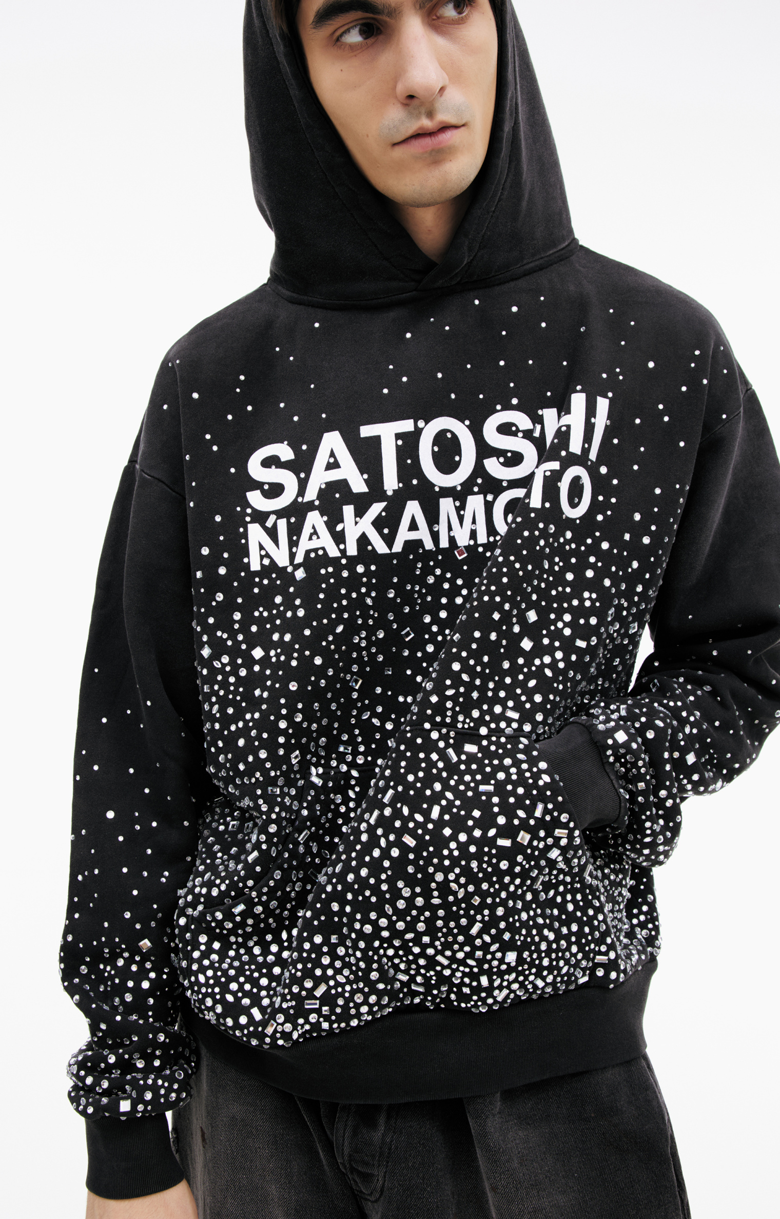 Satoshi Nakamoto Худи с кристаллами