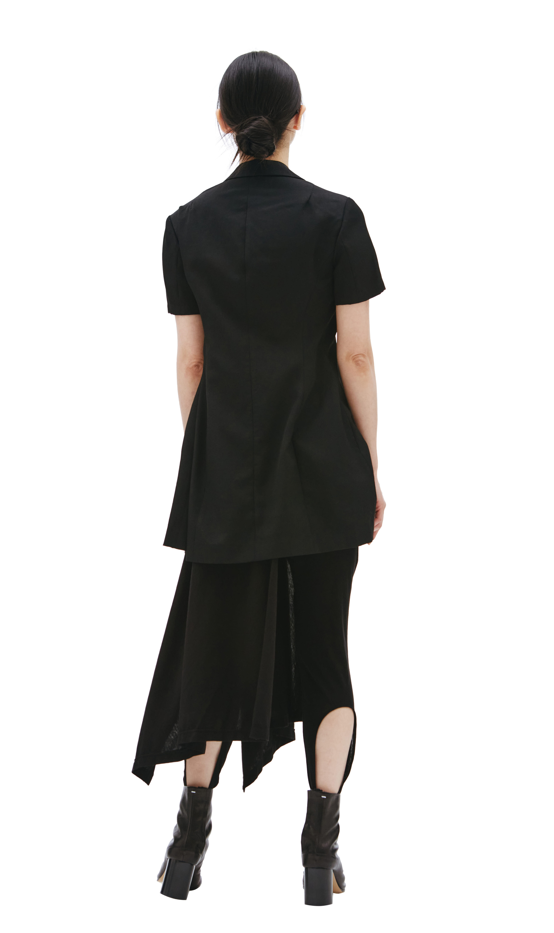 Yohji Yamamoto Асимметричный жакет с короткими рукавами