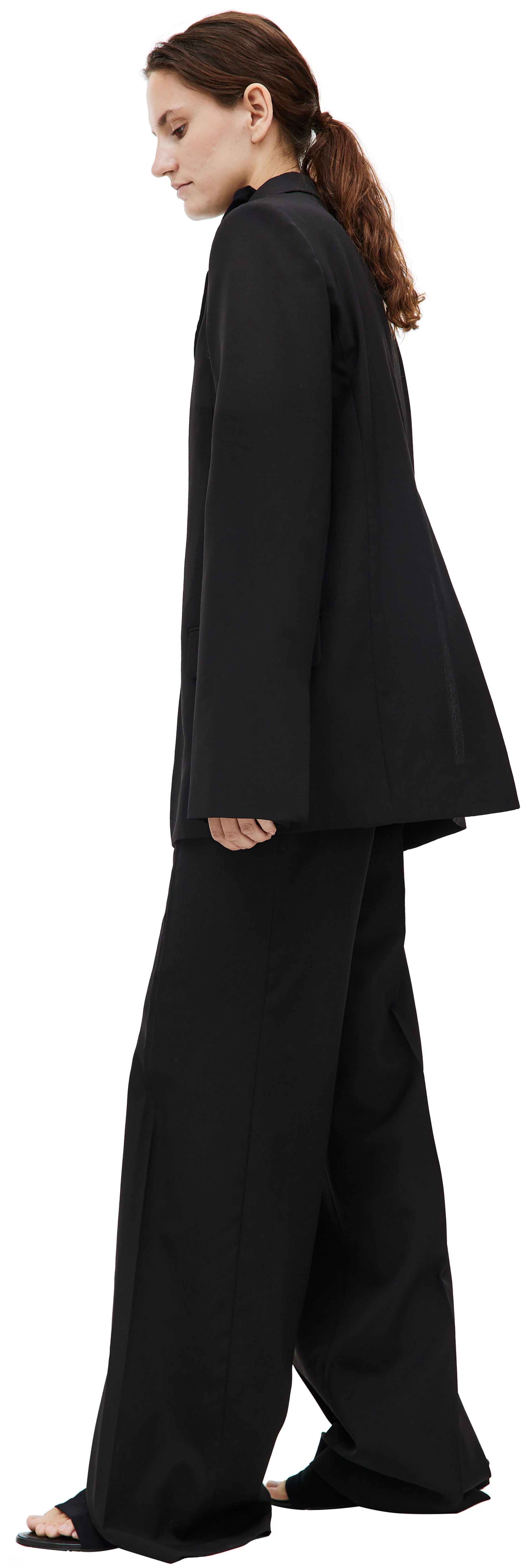 QUIRA Черный пиджак из шерсти