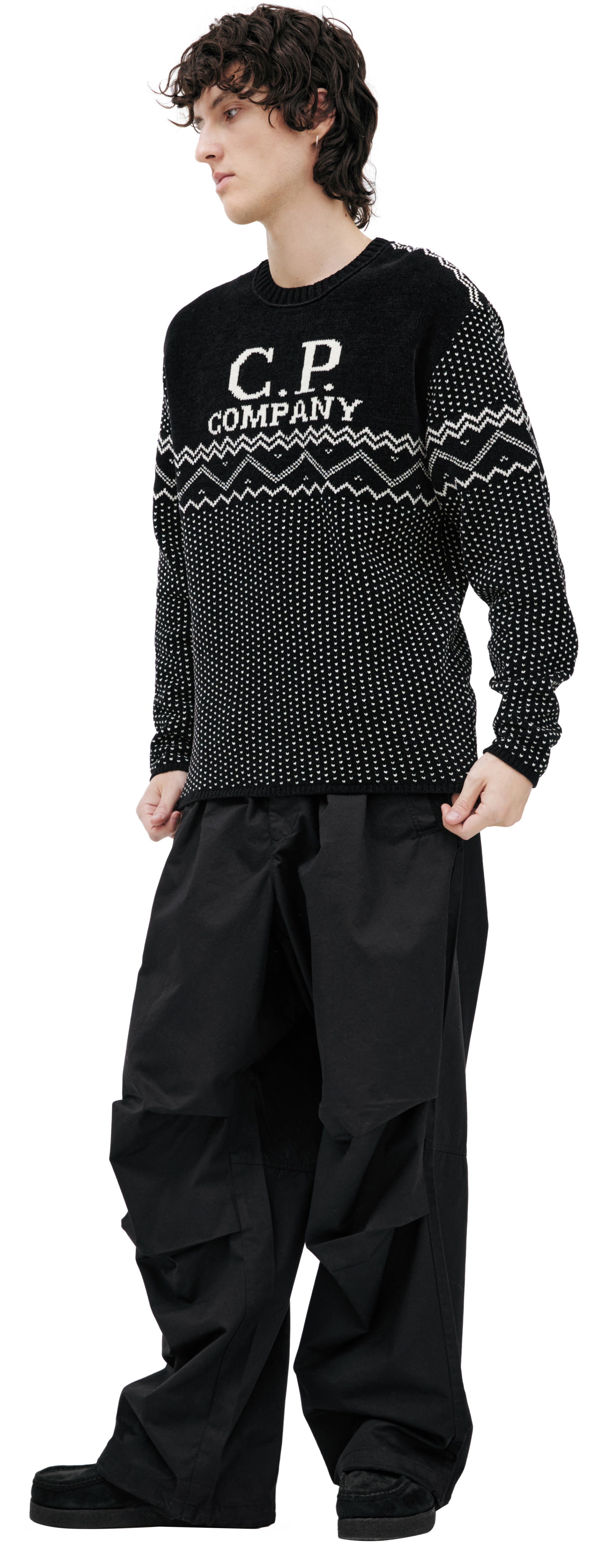 C.P. Company Хлопковый свитер с логотипом