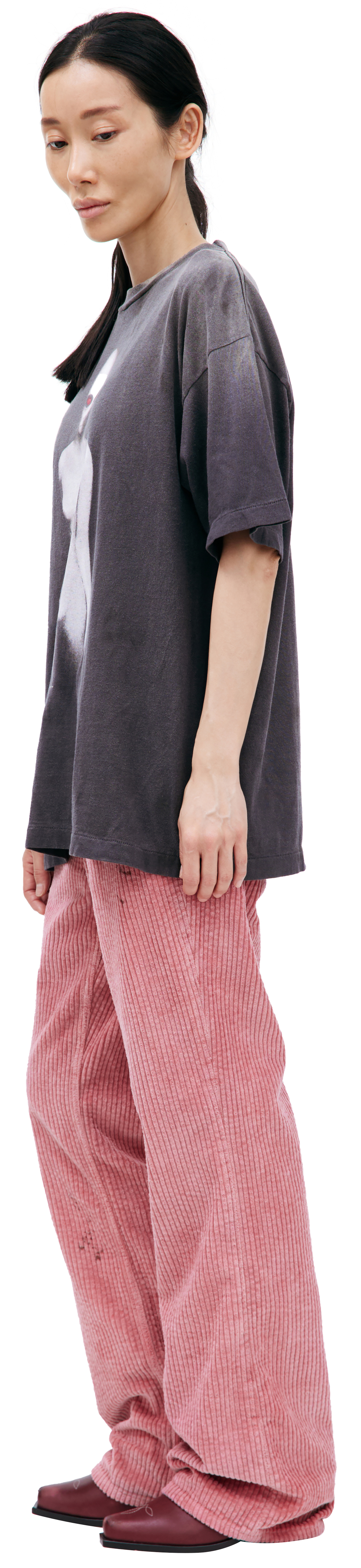 Saint Mxxxxxx Серая футболка с принтом