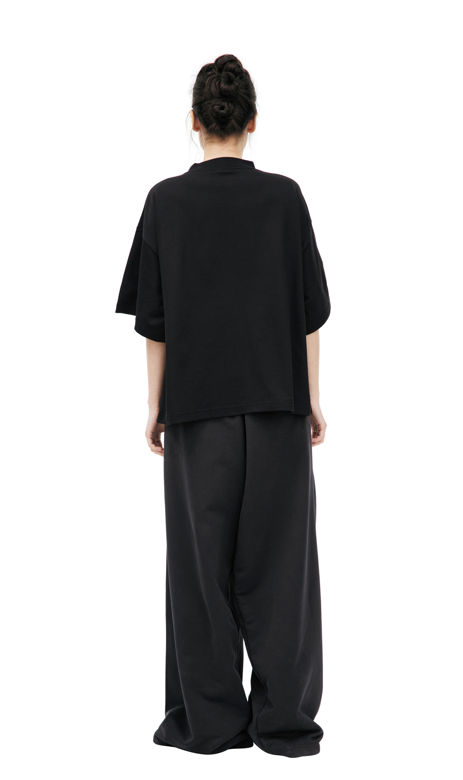 Balenciaga Футболка-818431/TRVL5/1000 PARIS из страз на груди, черн