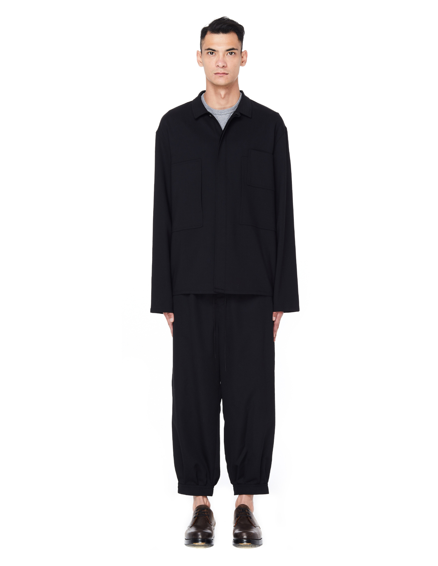 Haider Ackermann Черная шерстяная рубашка