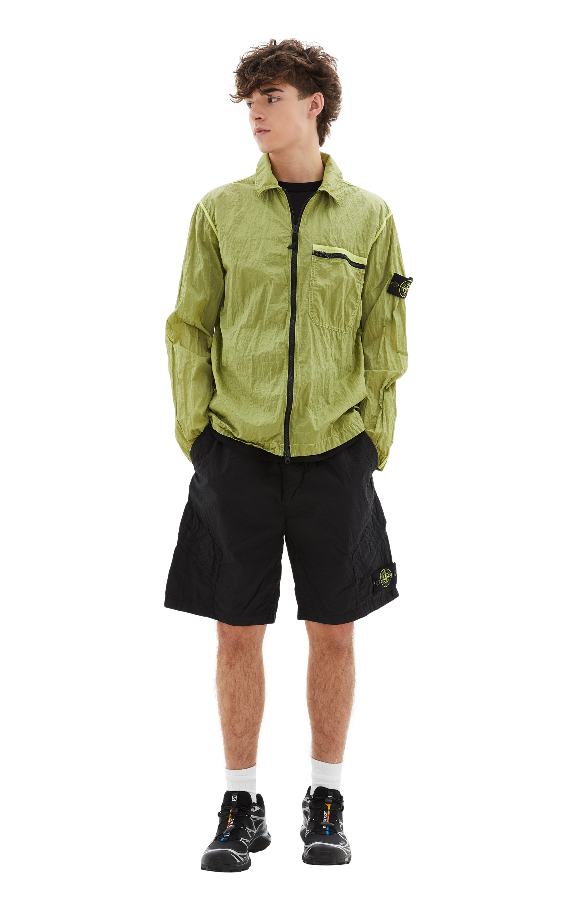 Stone Island Зеленая куртка с патчем