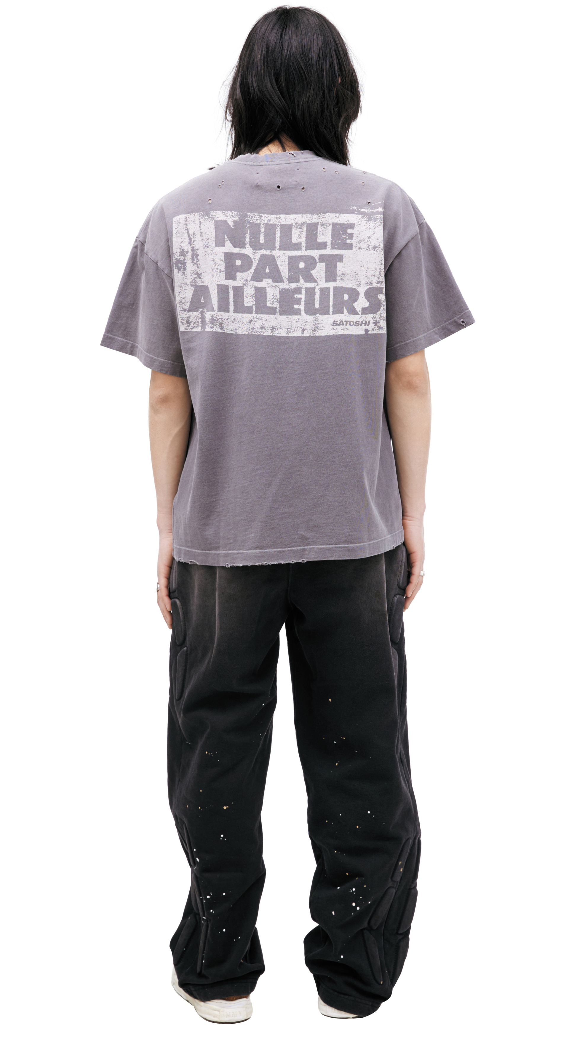 Satoshi Nakamoto Серая футболка с принтом