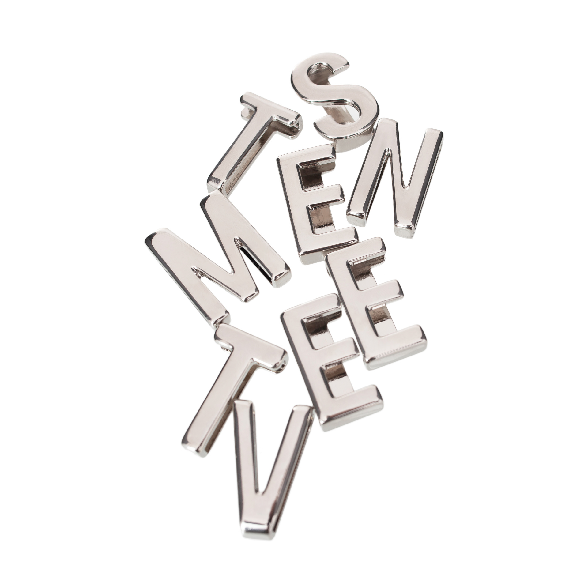 VETEMENTS Кожаный чокер с металлическими буквами