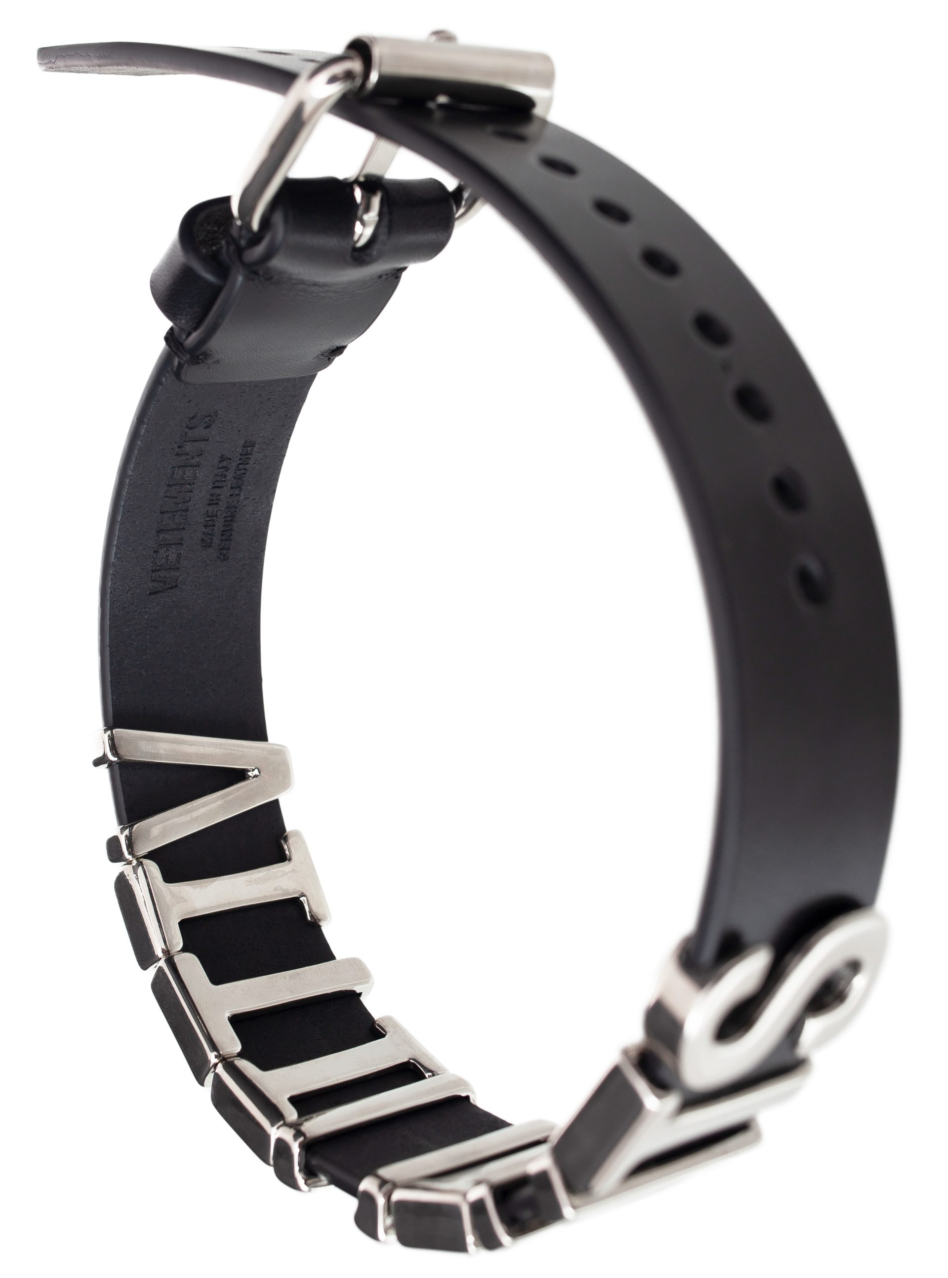 VETEMENTS Кожаный чокер с металлическими буквами