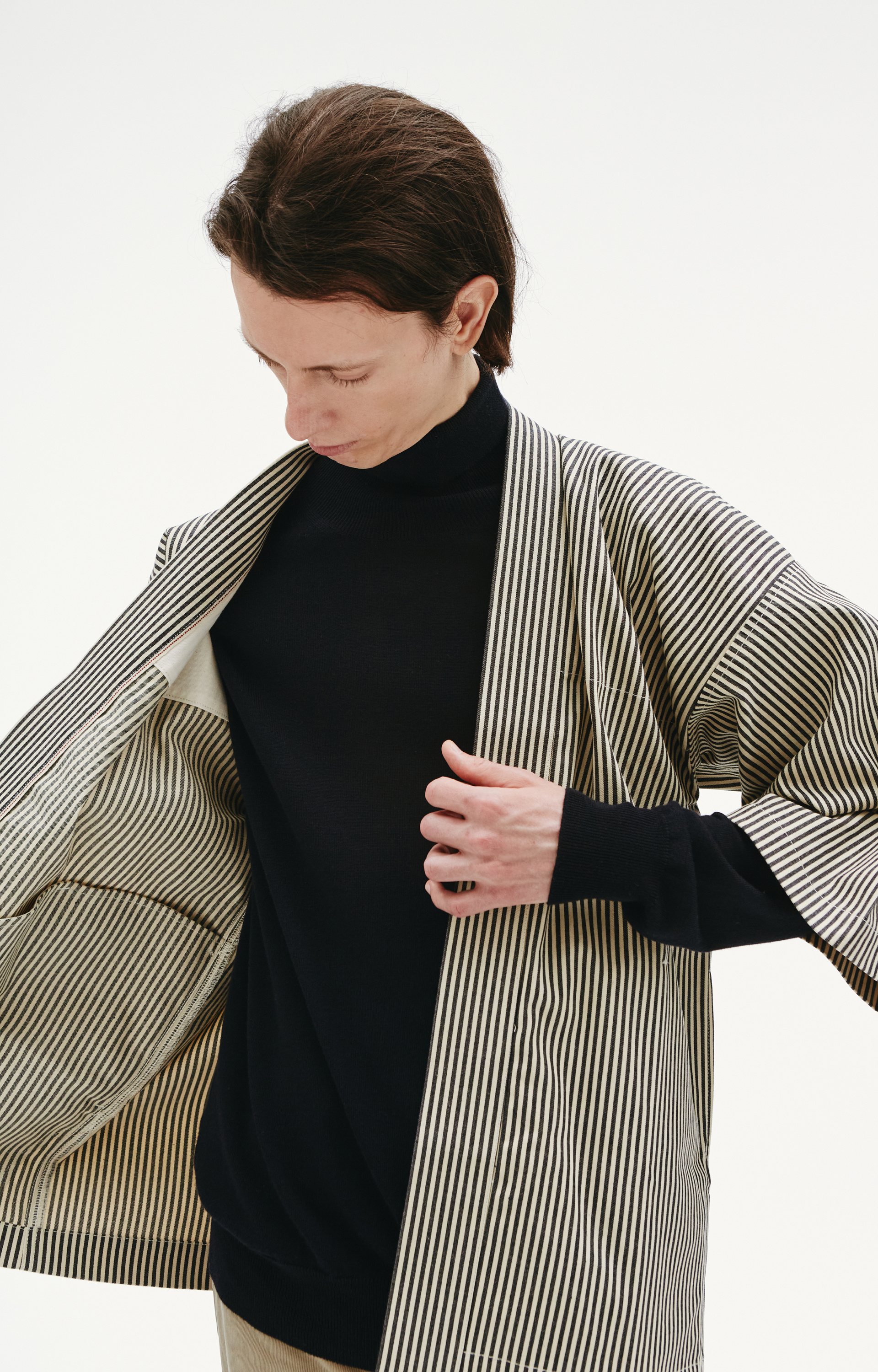 visvim Джинсовый кардиган Happi в полоску