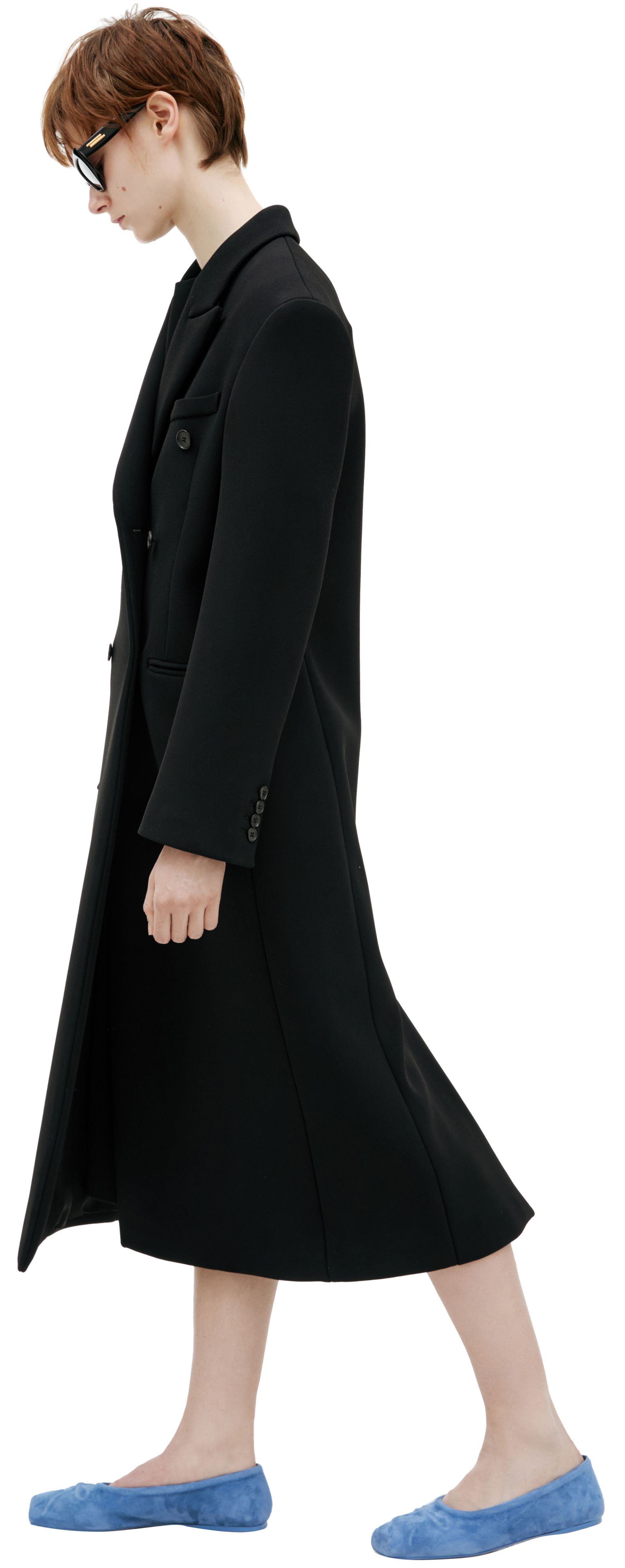 The Row Двубортное пальто из вискозы