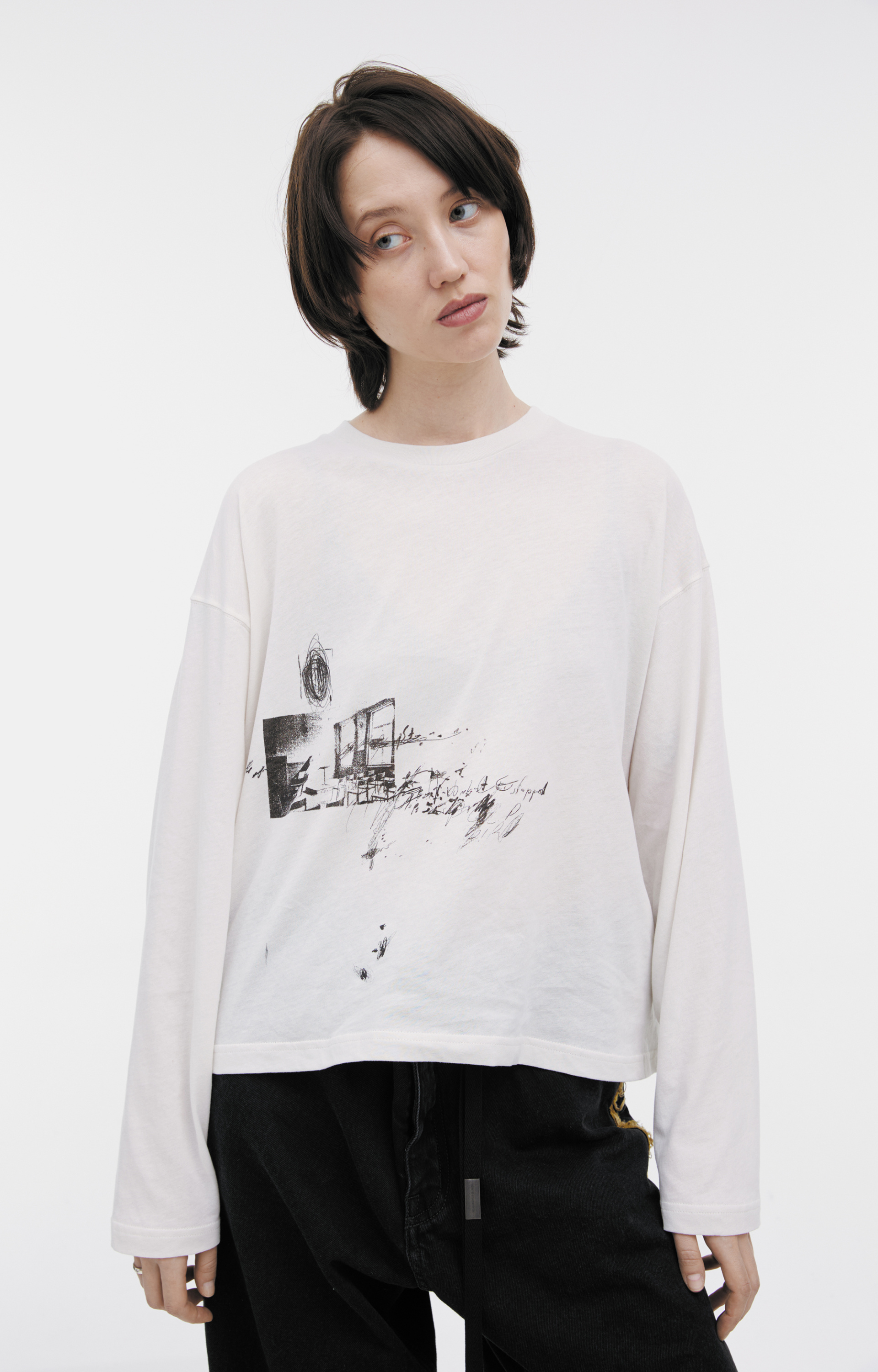 Ann Demeulemeester Лонгслив с абстрактным принтом