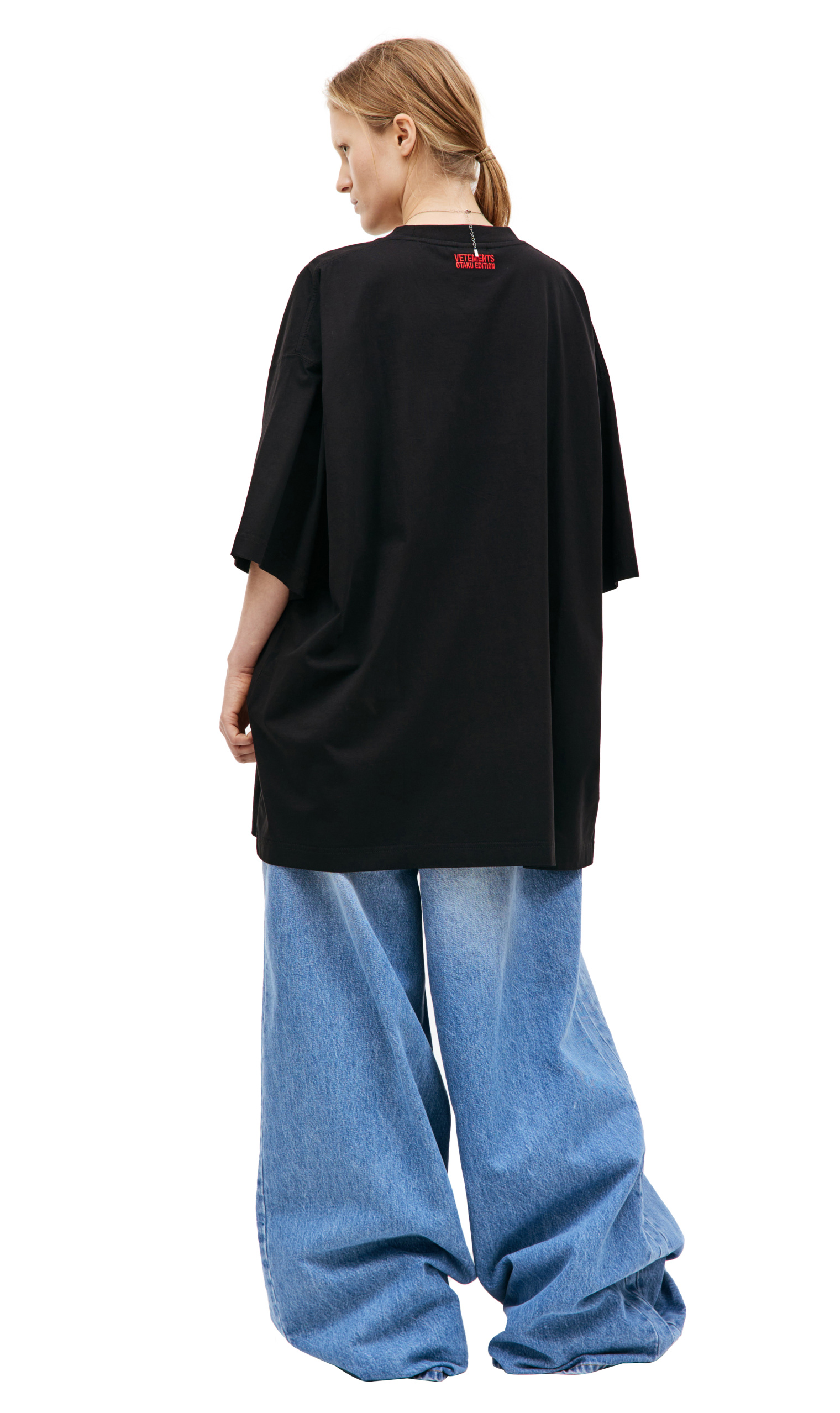 VETEMENTS Оверсайз футболка с принтом ANIME FREAK
