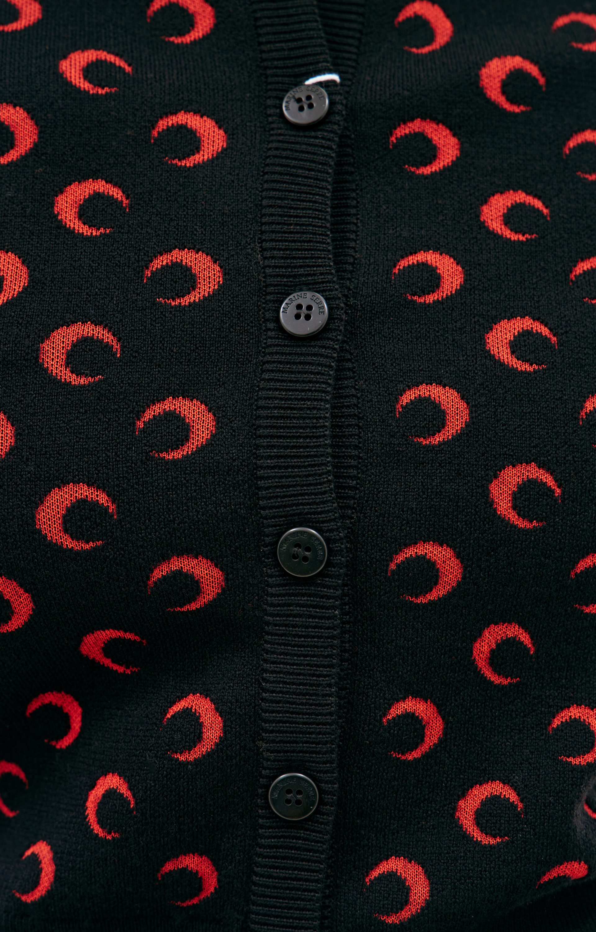 MARINE SERRE Шерстяной кардиган с монопринтом