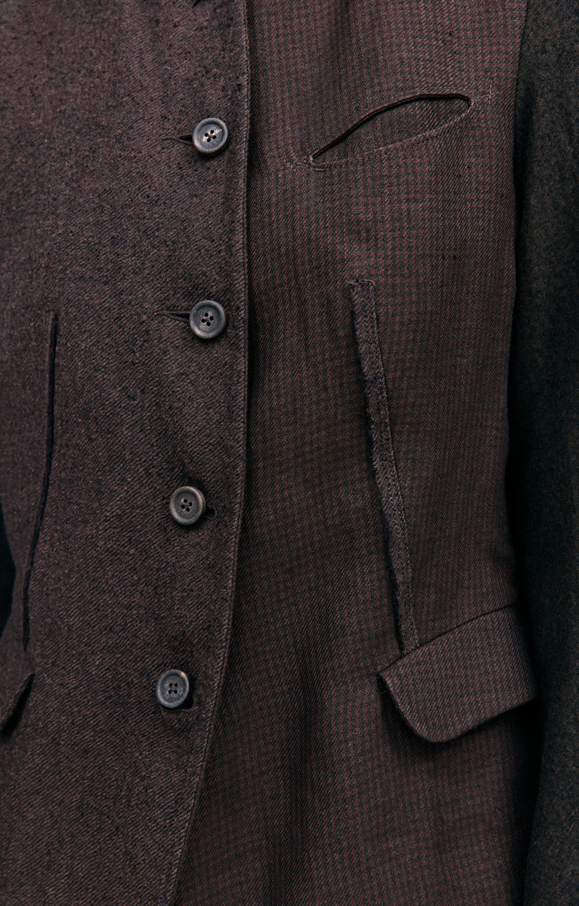 Ziggy Chen Комбинированный жакет с воротником-стойкой