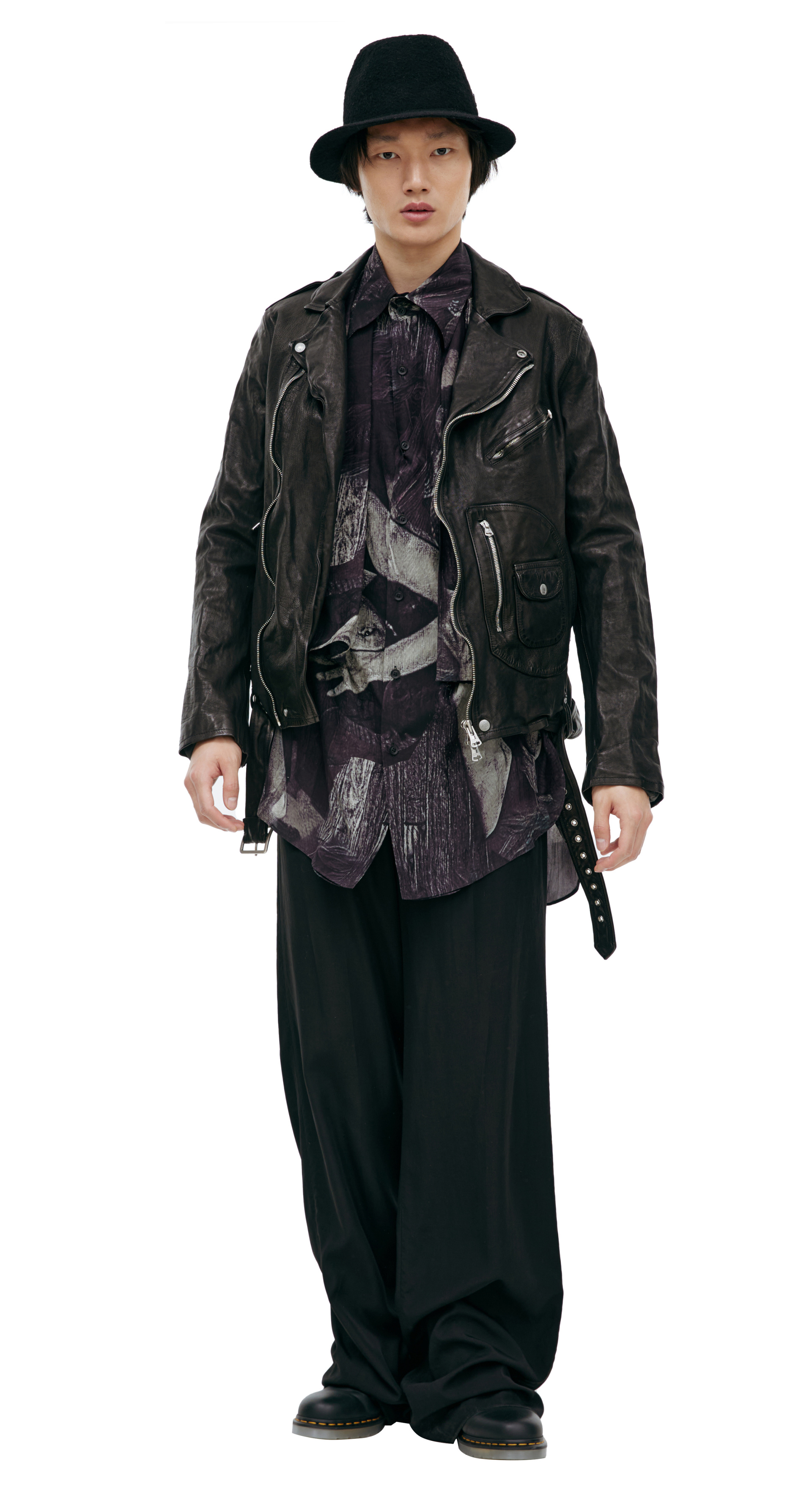 Yohji Yamamoto Кожаная куртка Yohji Yamamoto X BACKLASH