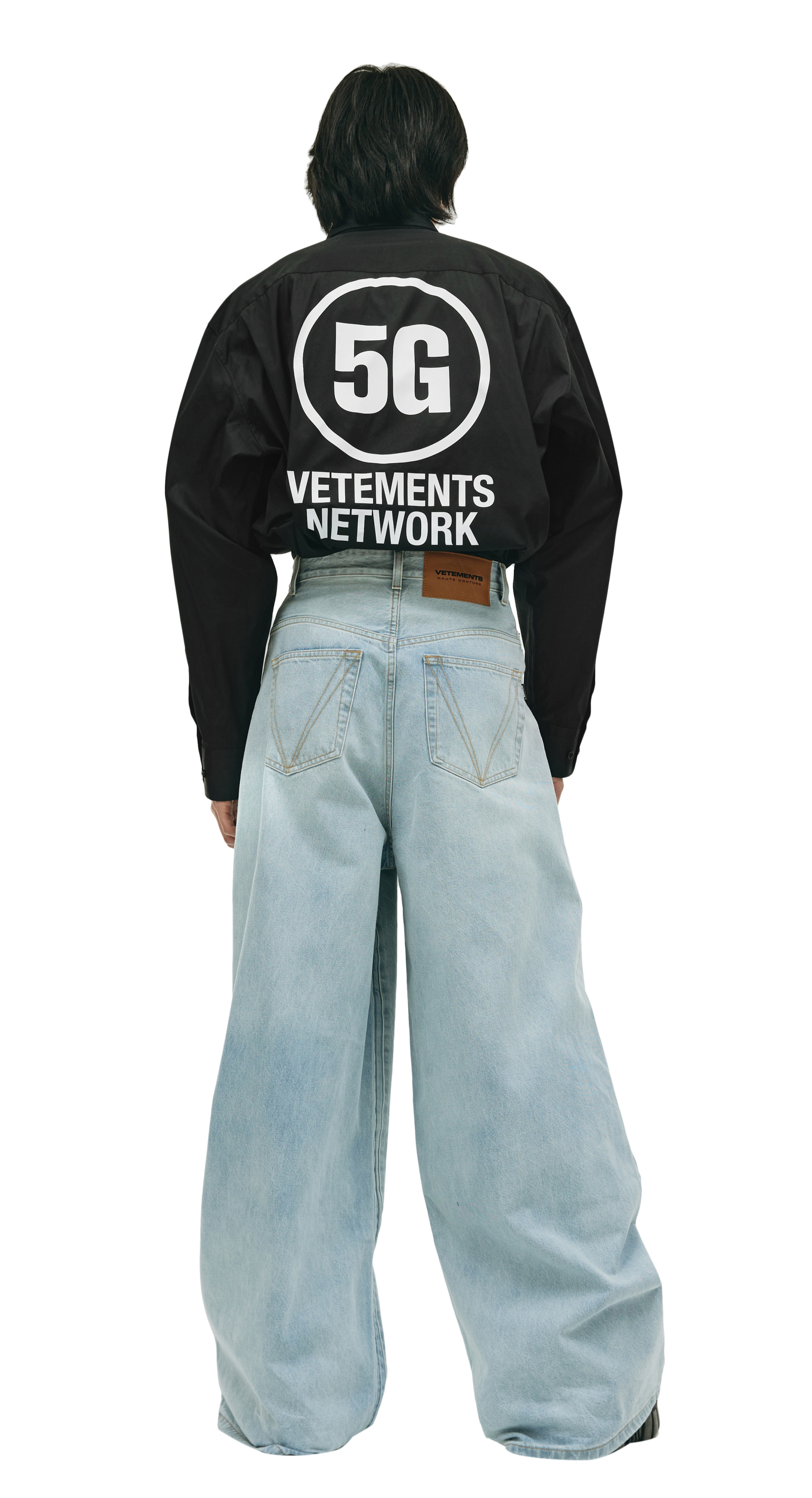 VETEMENTS Широкие джинсы с логотипом