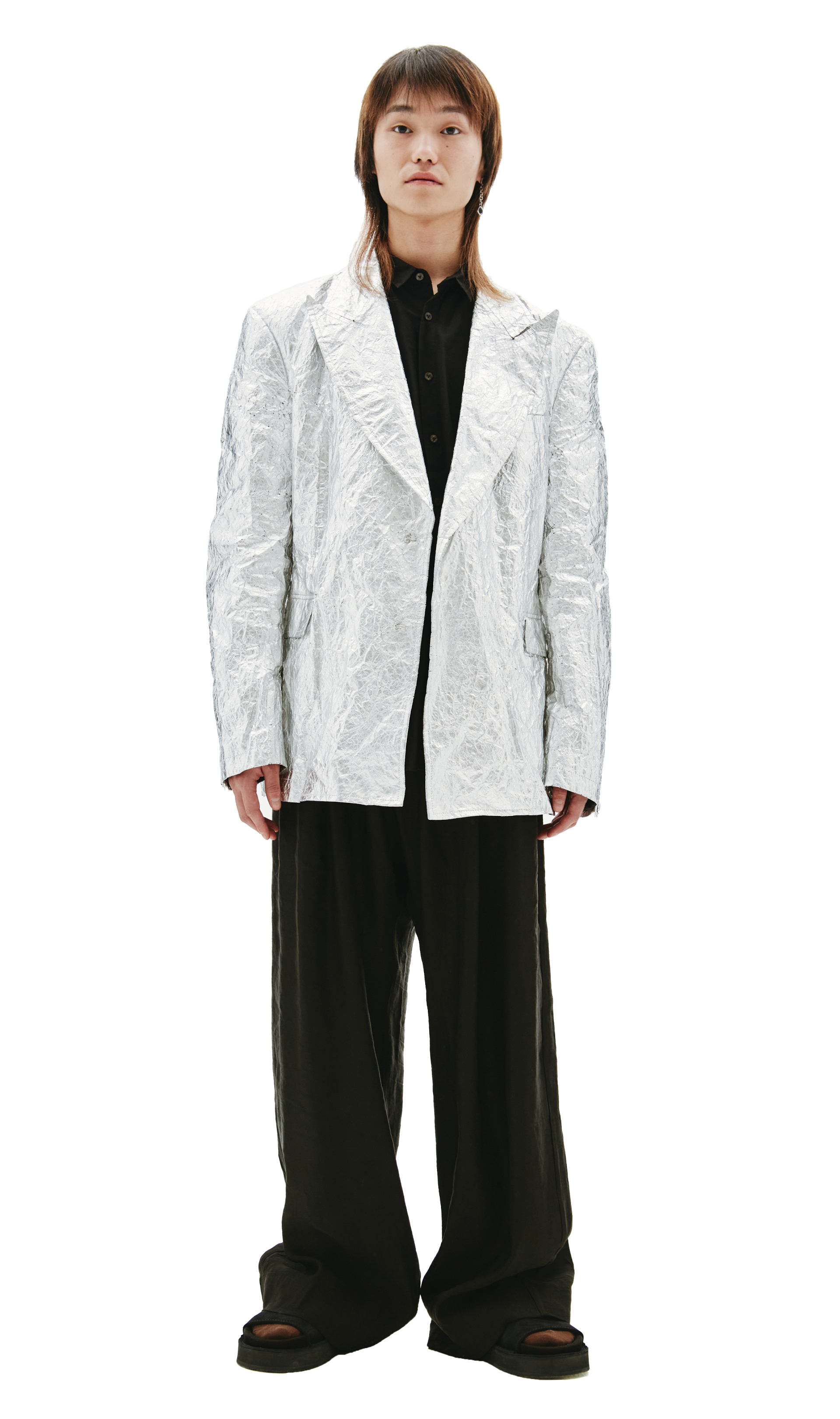 Comme des Garcons Homme plus Серебристый пиджак