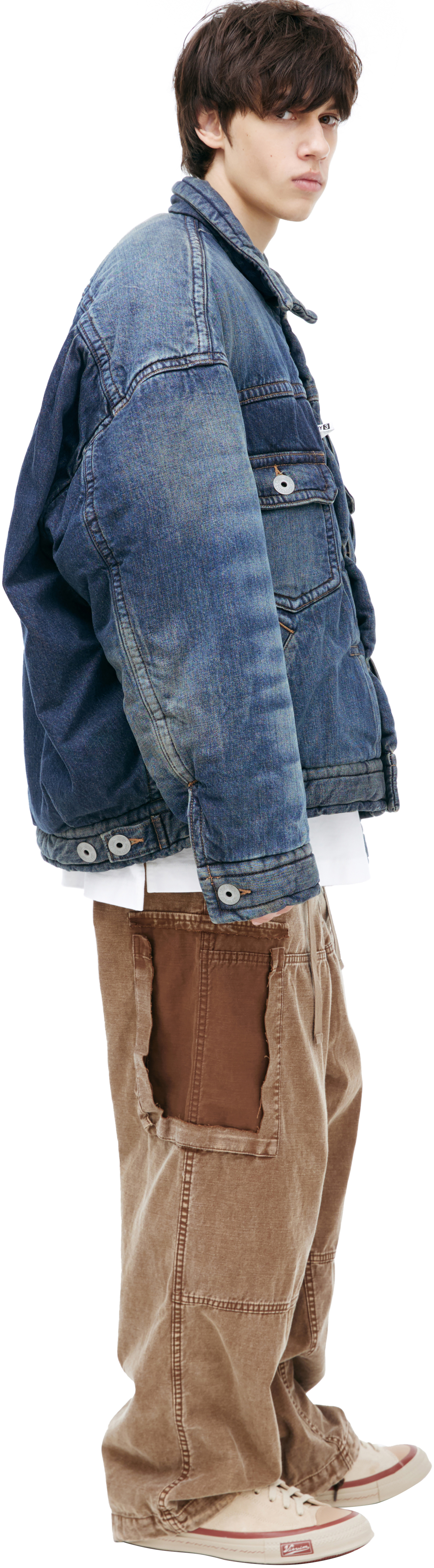 Maison Mihara Yasuhiro Дутая джинсовая куртка