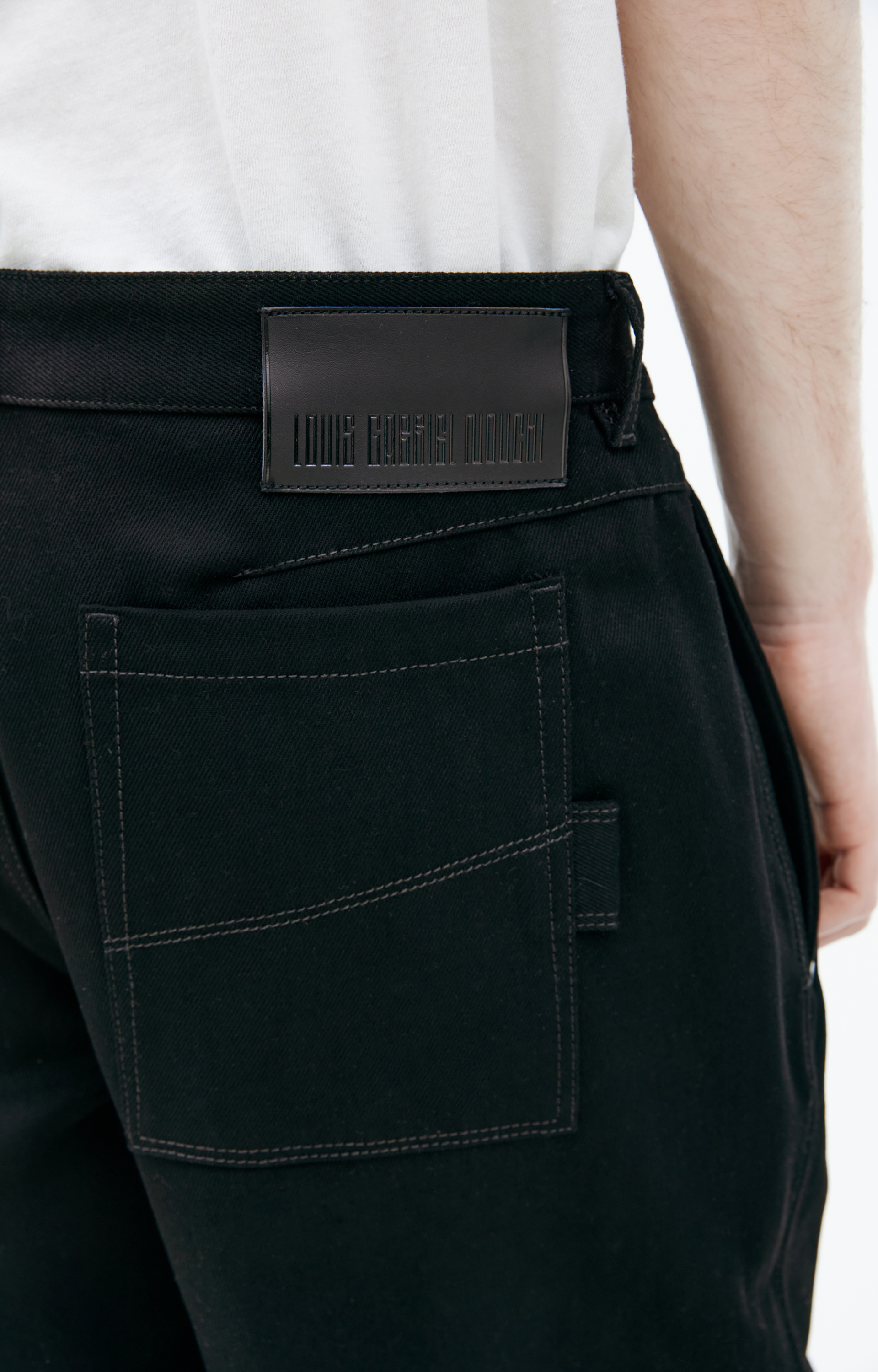 LOUIS GABRIEL NOUCHI Черные джинсы с патчем