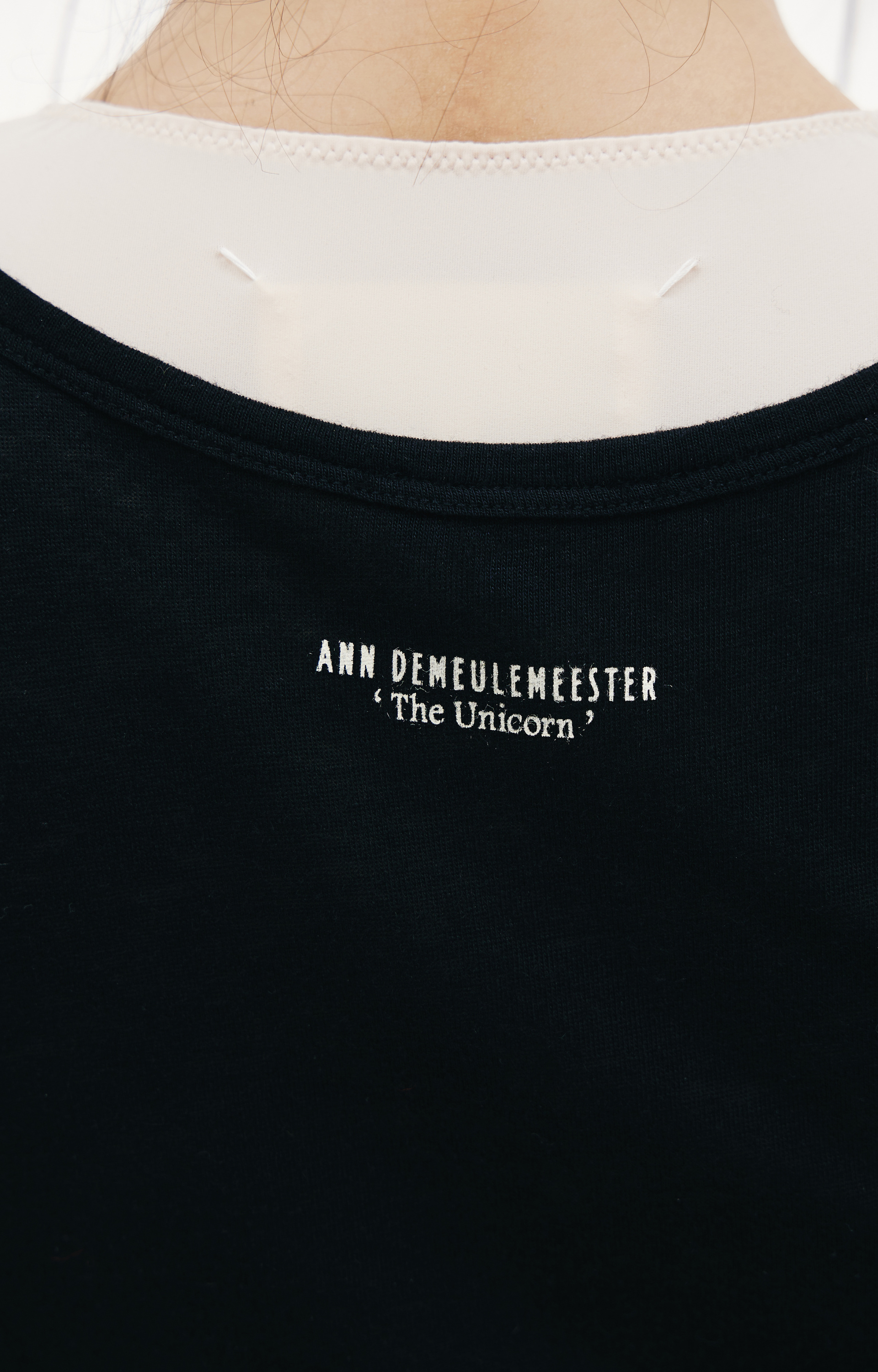 Ann Demeulemeester Майка с логотипами на спине