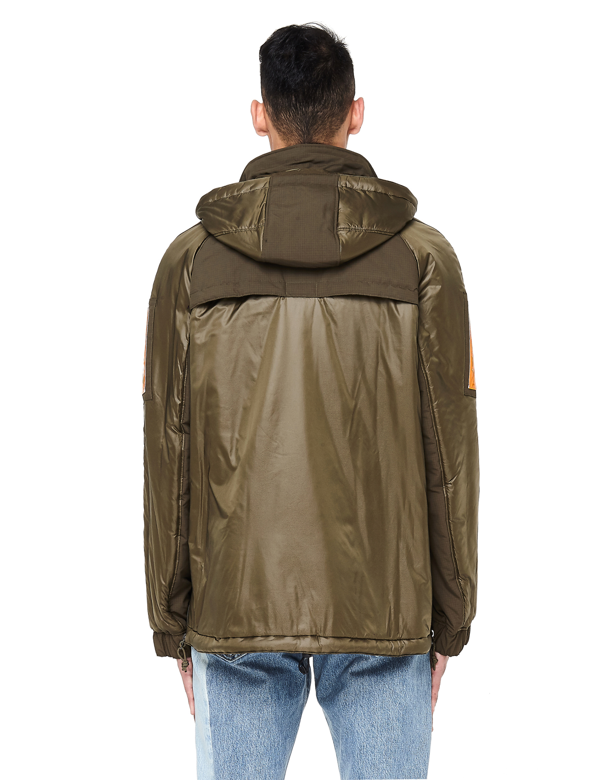 Junya Watanabe Куртка цвета хаки с нашивками