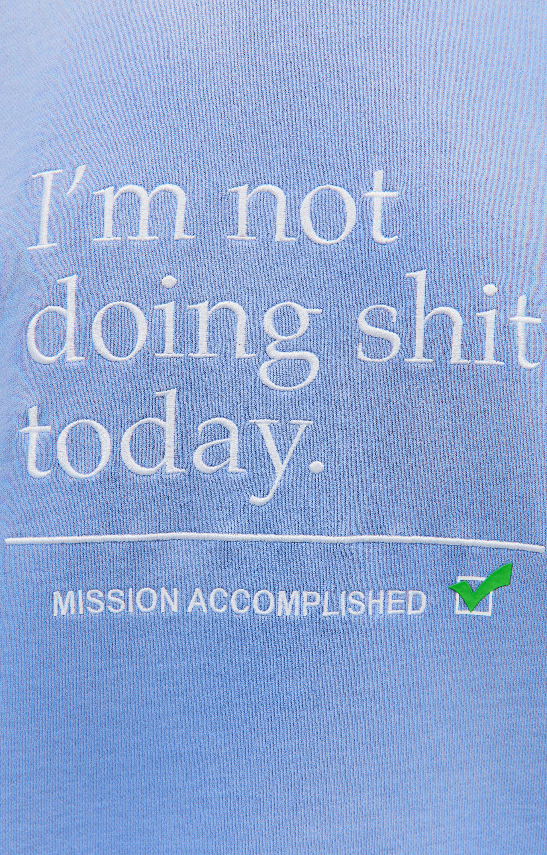 VETEMENTS Худи с вышивкой \'I\'m Not Doing Shit Today\'