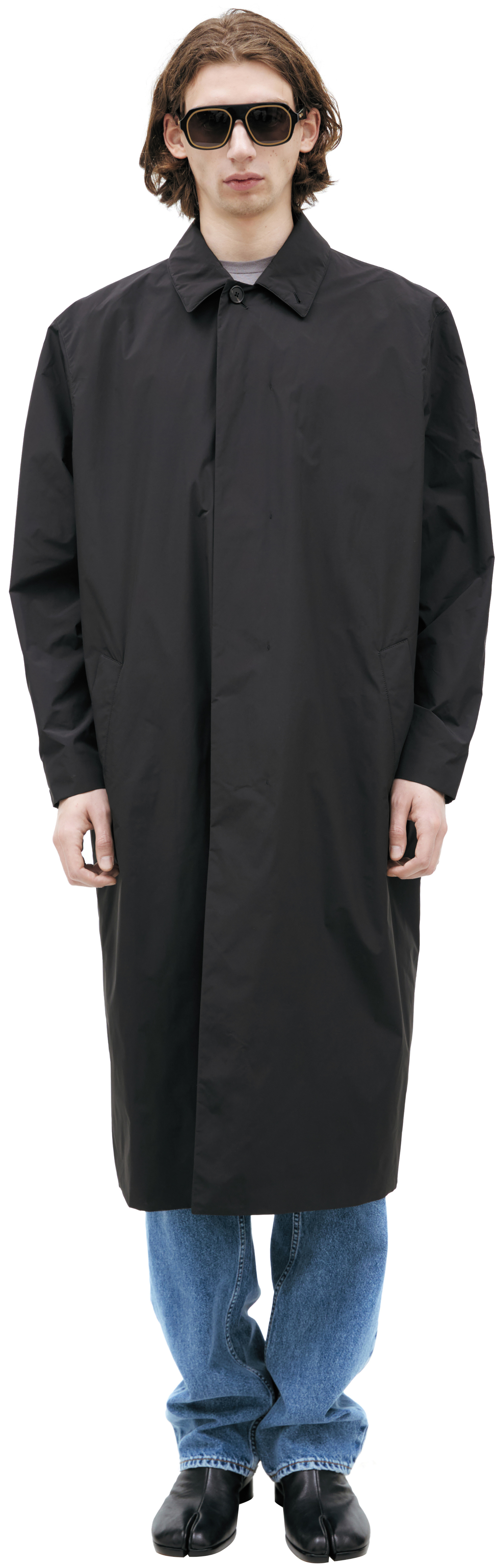 The Row Черное пальто на пуговицах