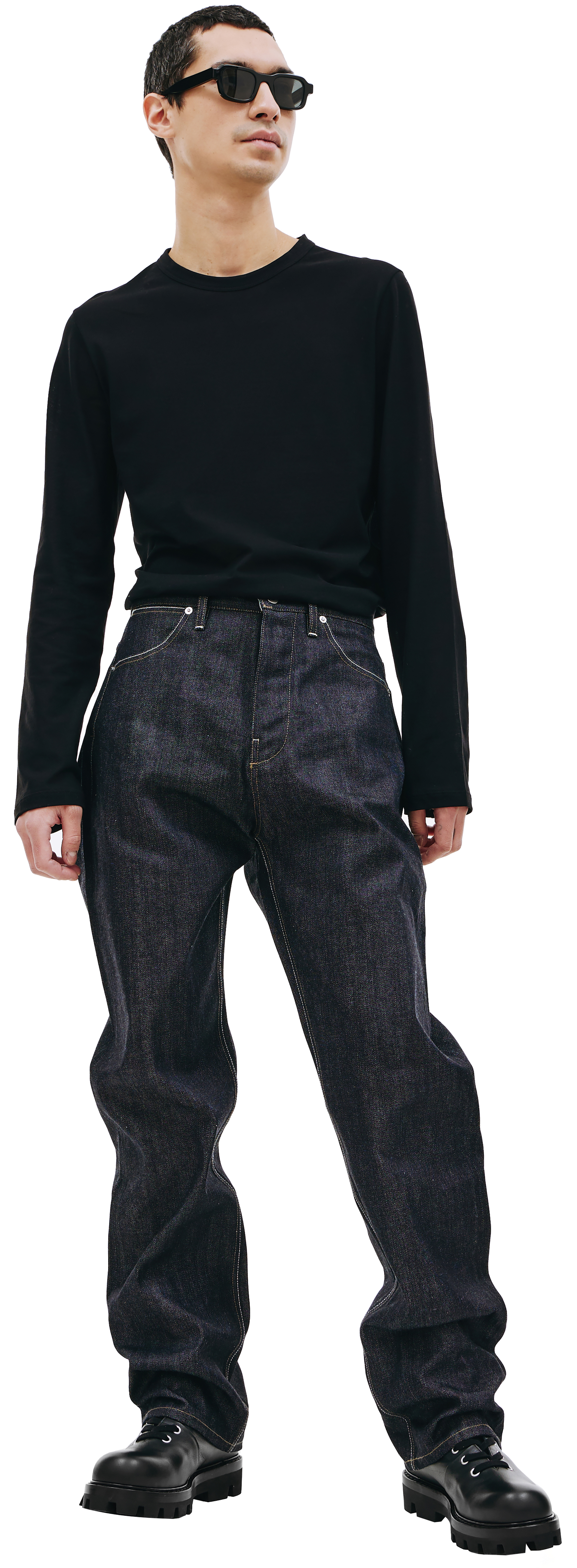 Jil Sander Прямые джинсы с патчем