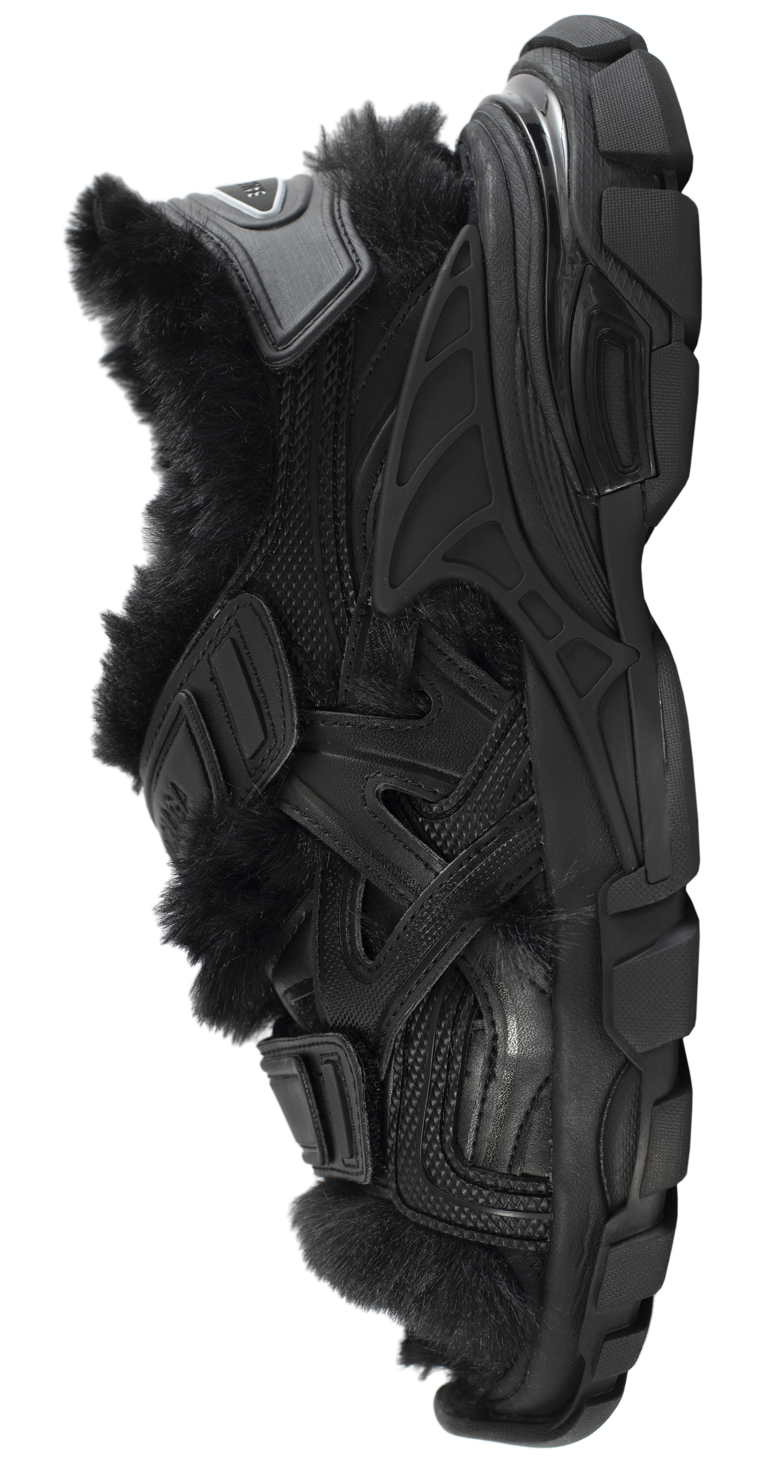 Balenciaga Черные сандалии Track с мехом
