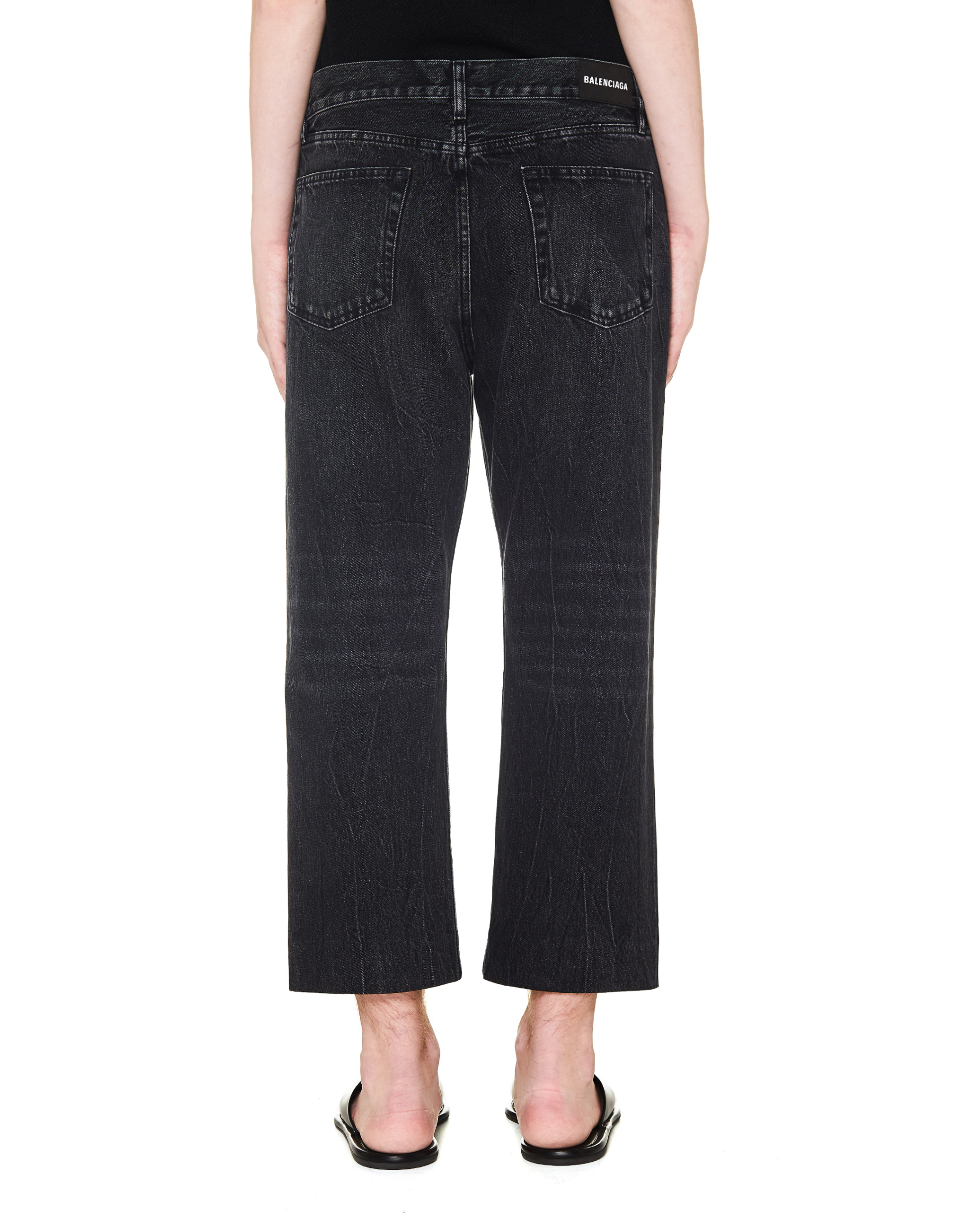 Balenciaga Укороченные джинсы с потертостями