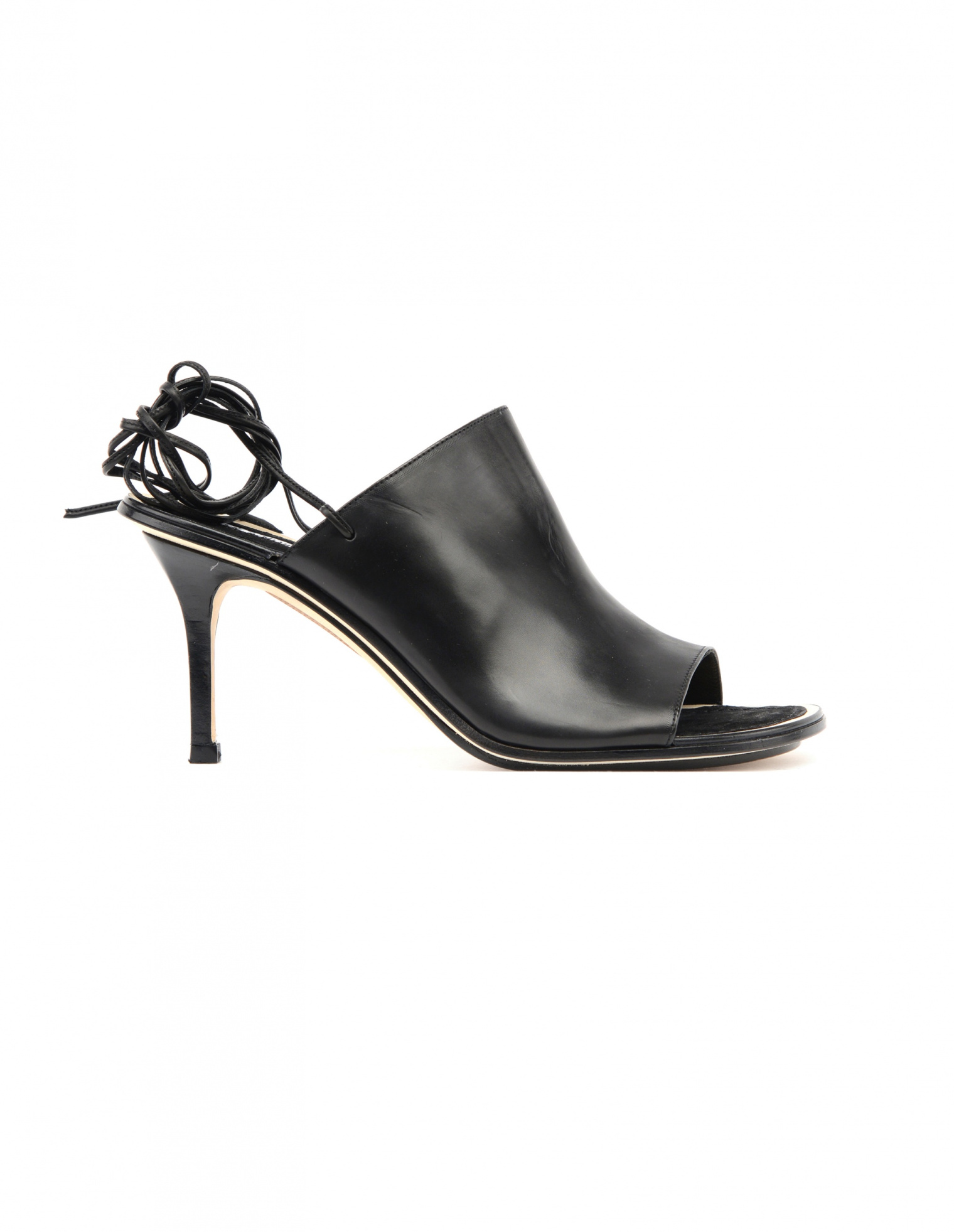 Ann Demeulemeester Босоножки с лентами из кожи