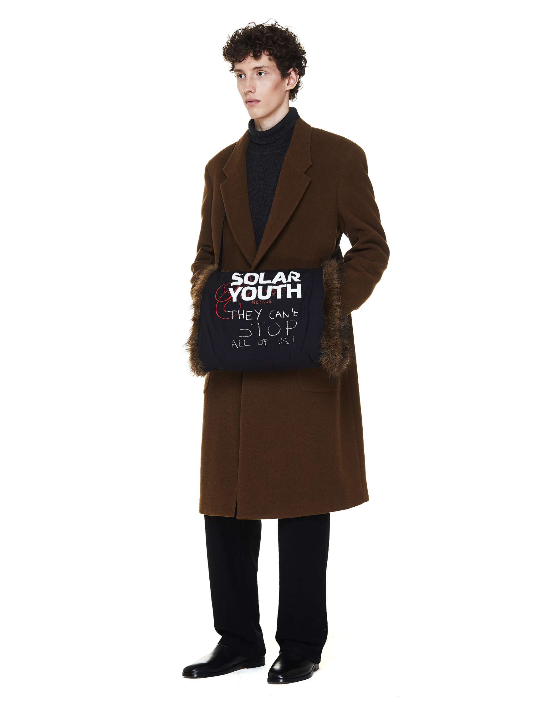 Raf Simons Муфта Solar Youth из искусственного меха