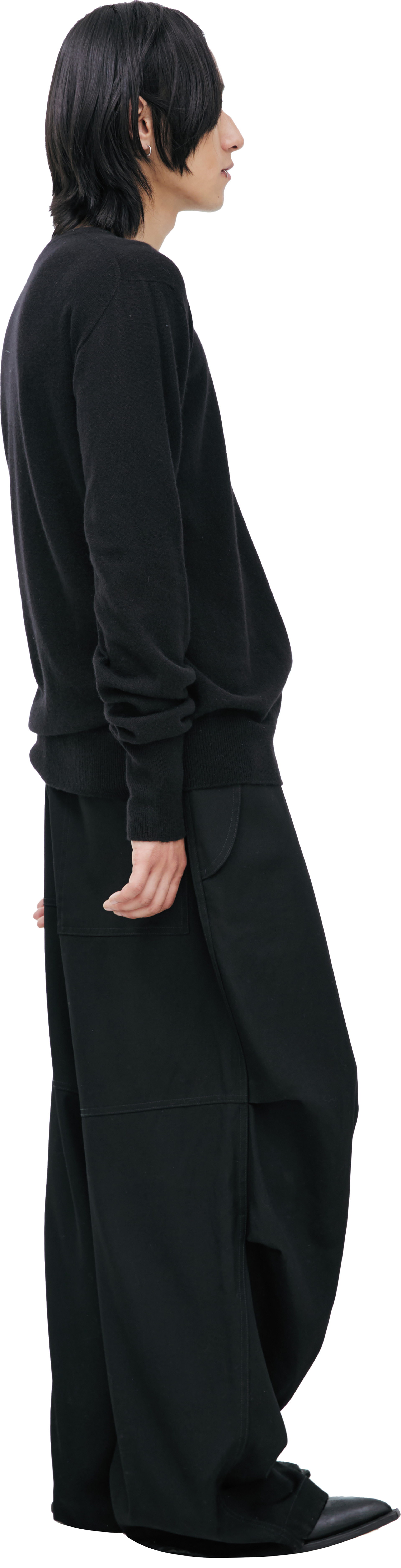 Jil Sander Черный свитер из кашемира