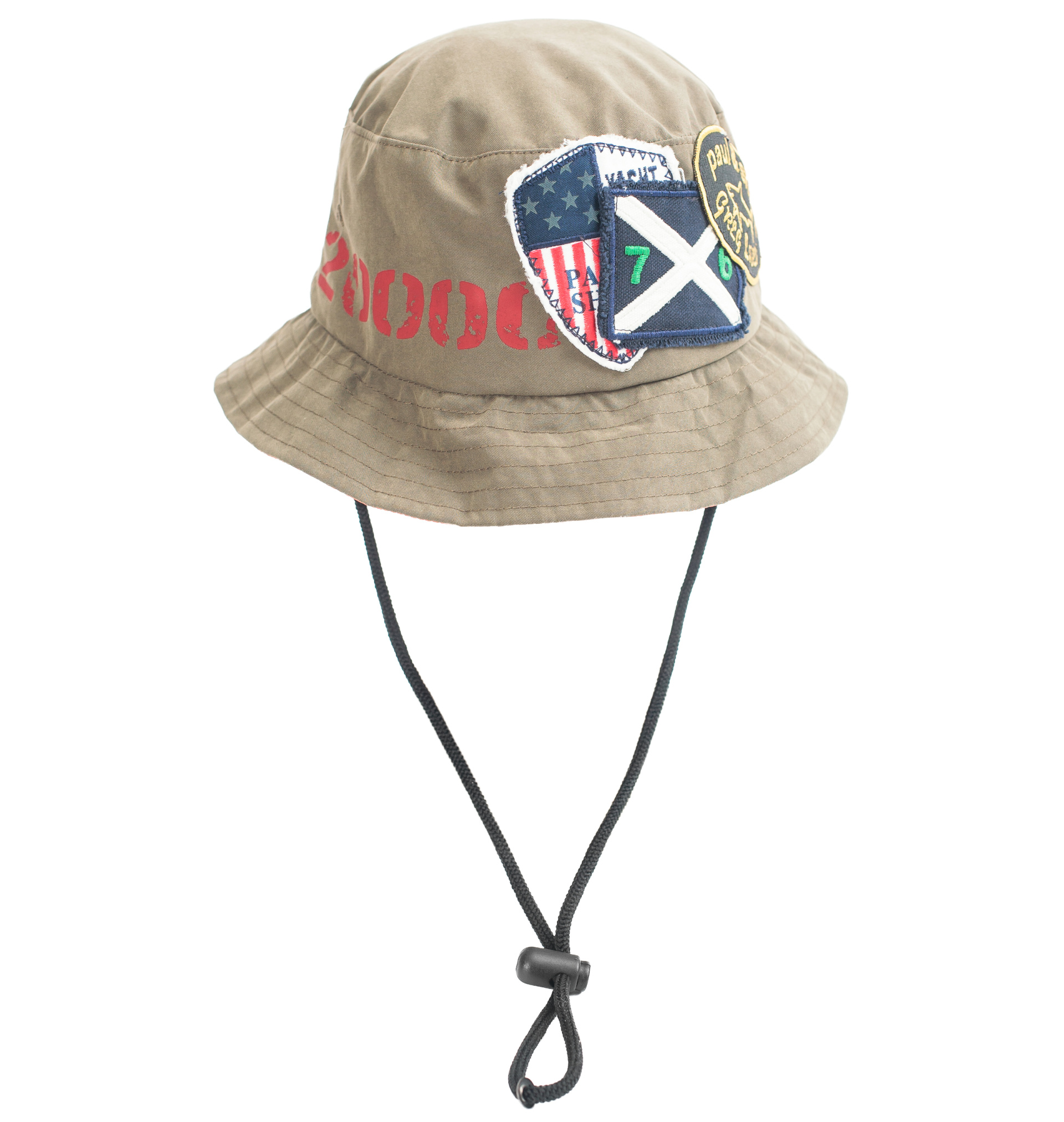 Greg Lauren Зеленая панама с нашивками Paul Shark