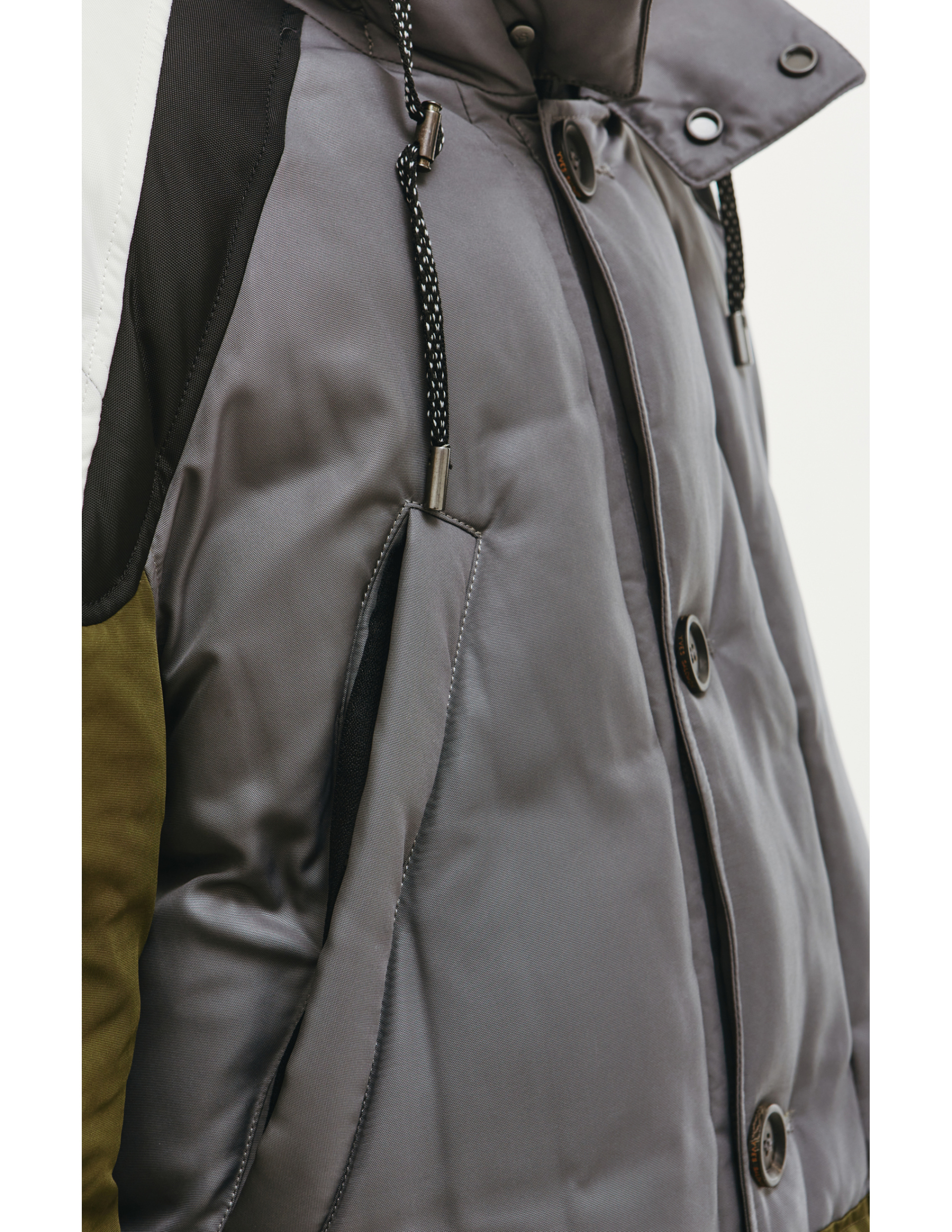 Yves Salomon Пуховая парка с отделкой из овчины