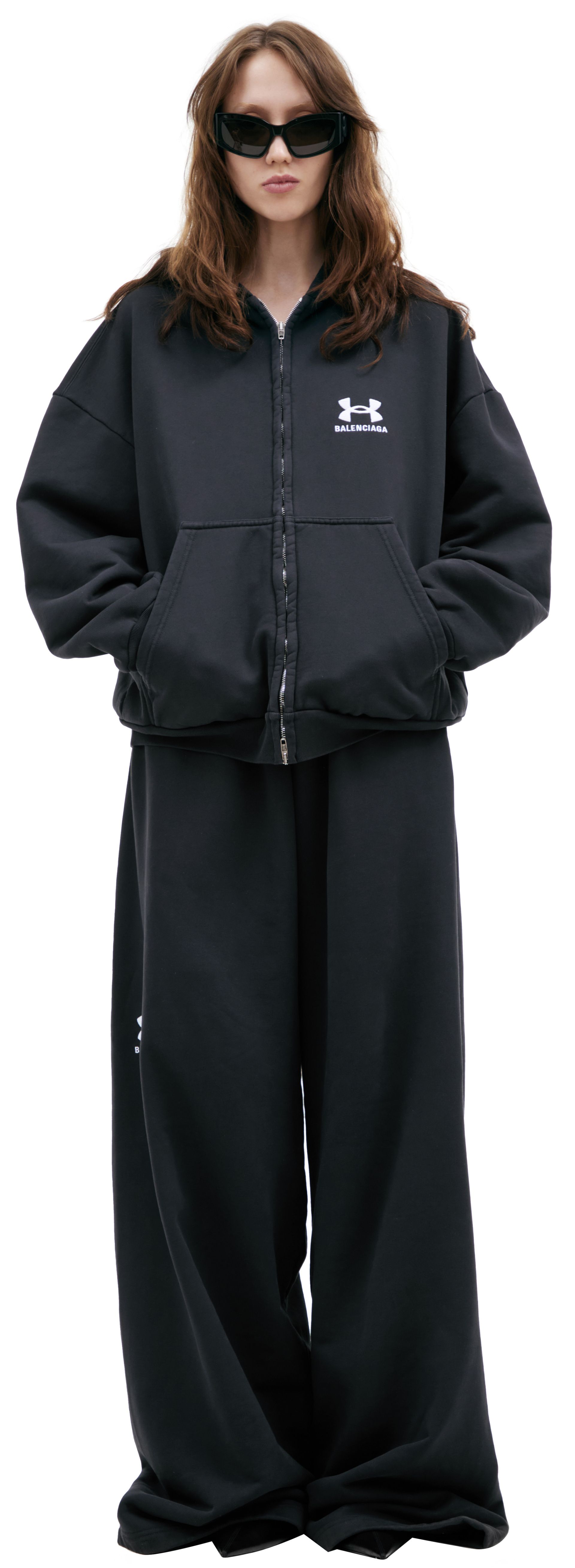 Balenciaga Черное худи с логотипом