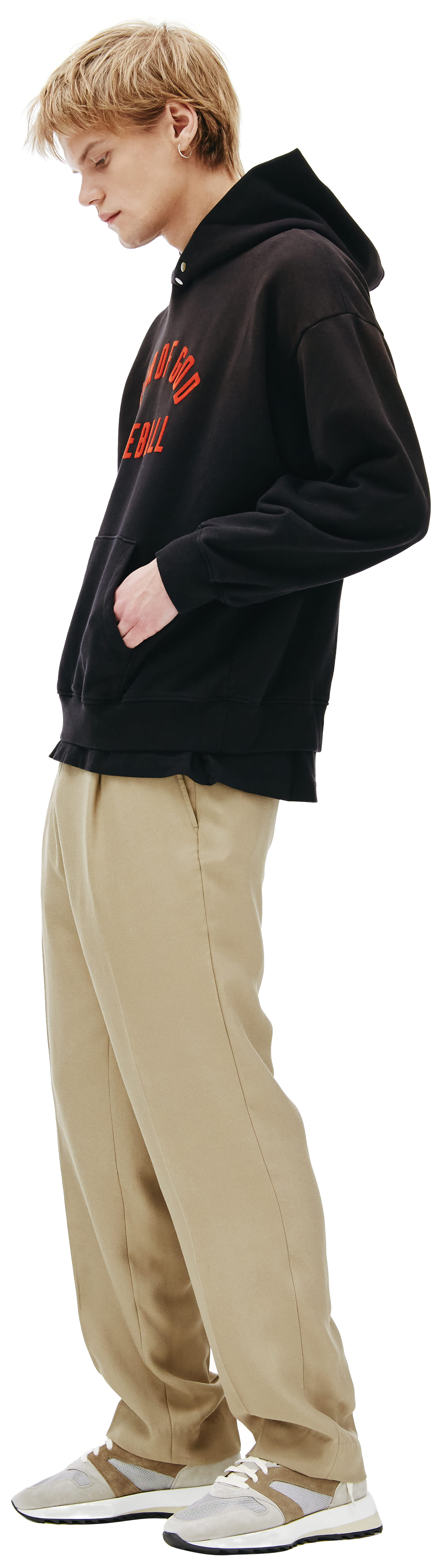 Fear of God Черное худи с принтом Baseball