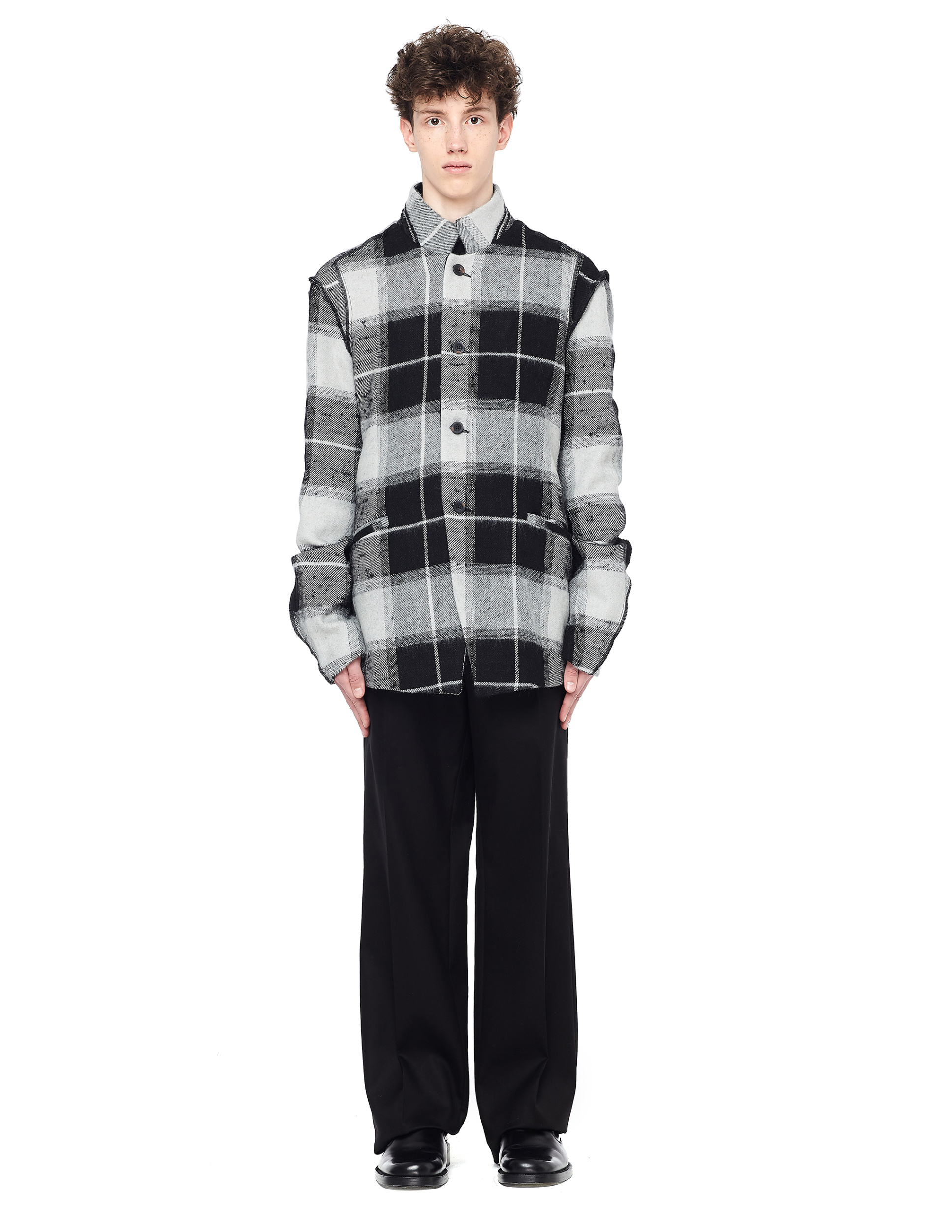 Lost&Found Пиджак из шерсти в клетку