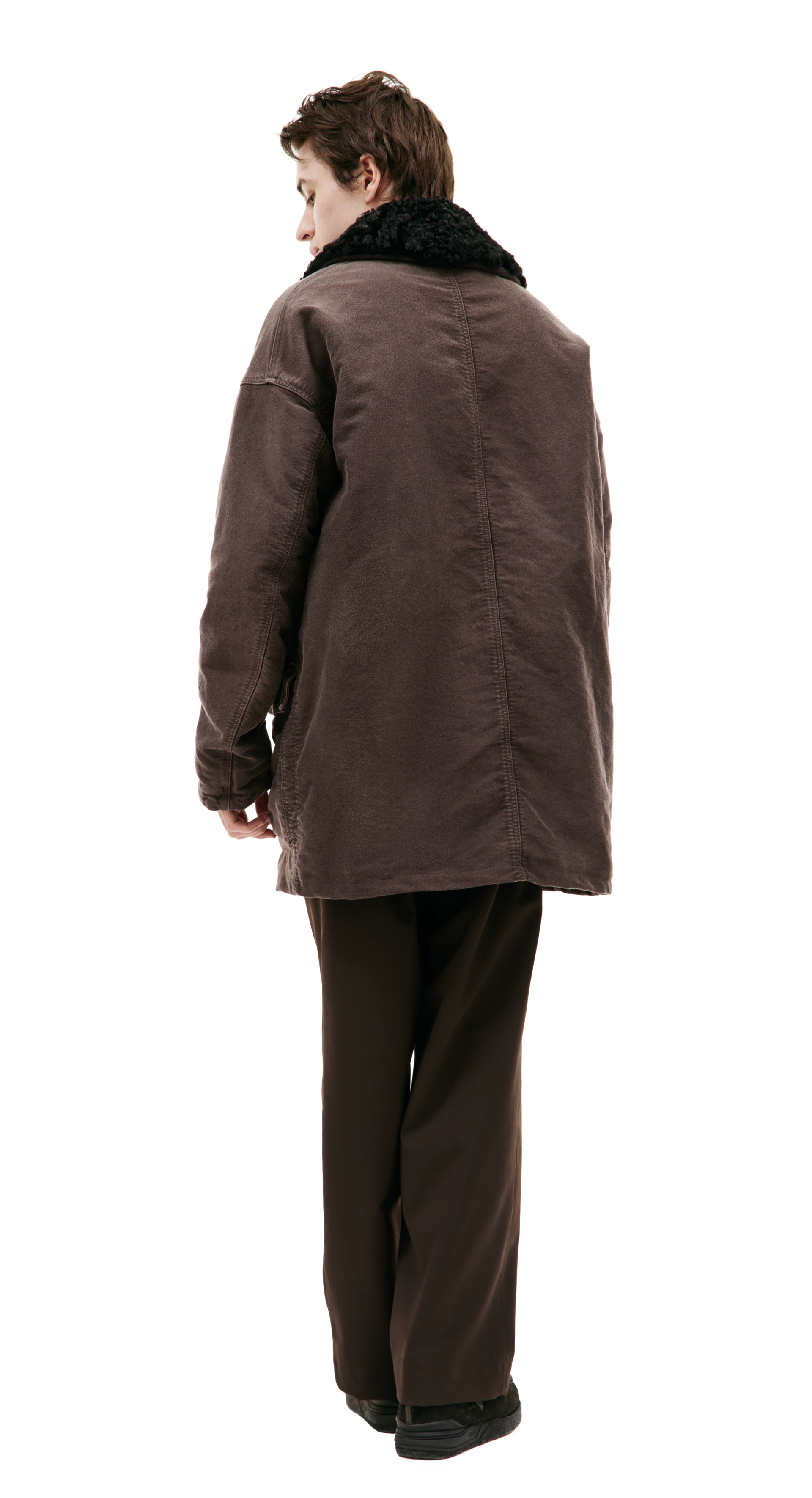 visvim Пальто с воротником из овчины