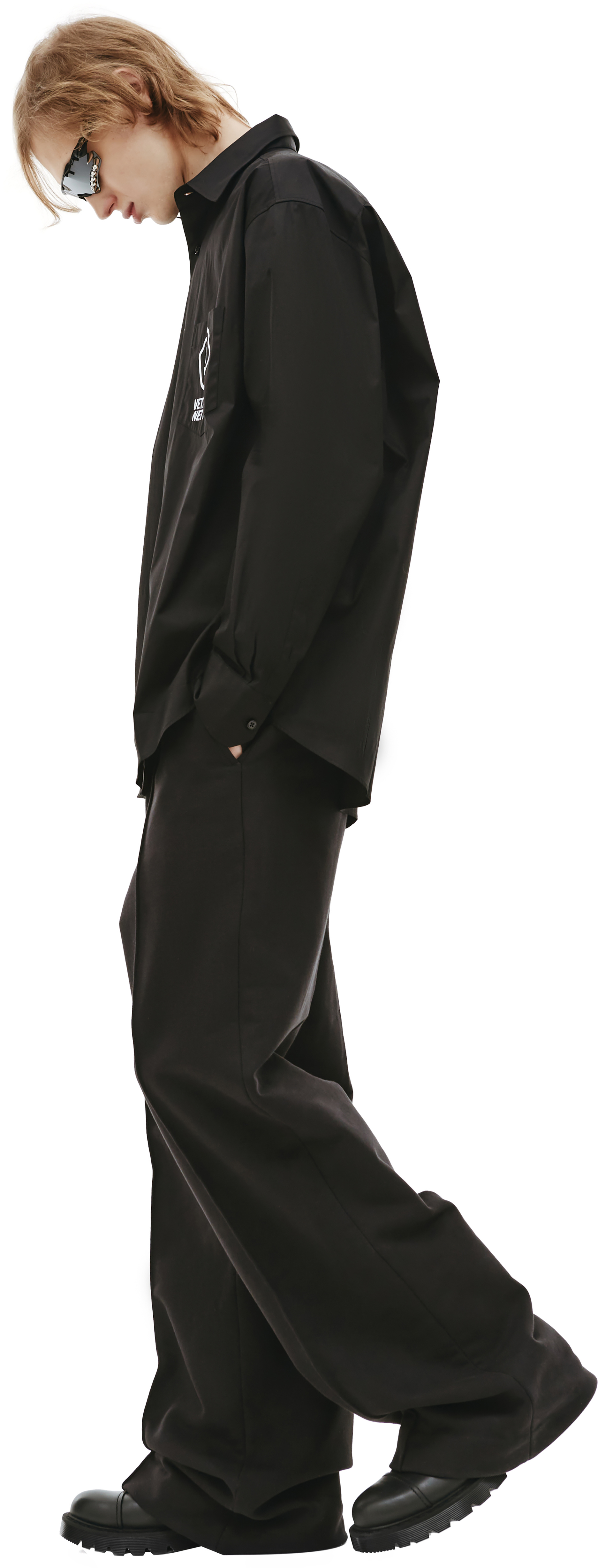 VETEMENTS Рубашка с контрастным принтом 5G