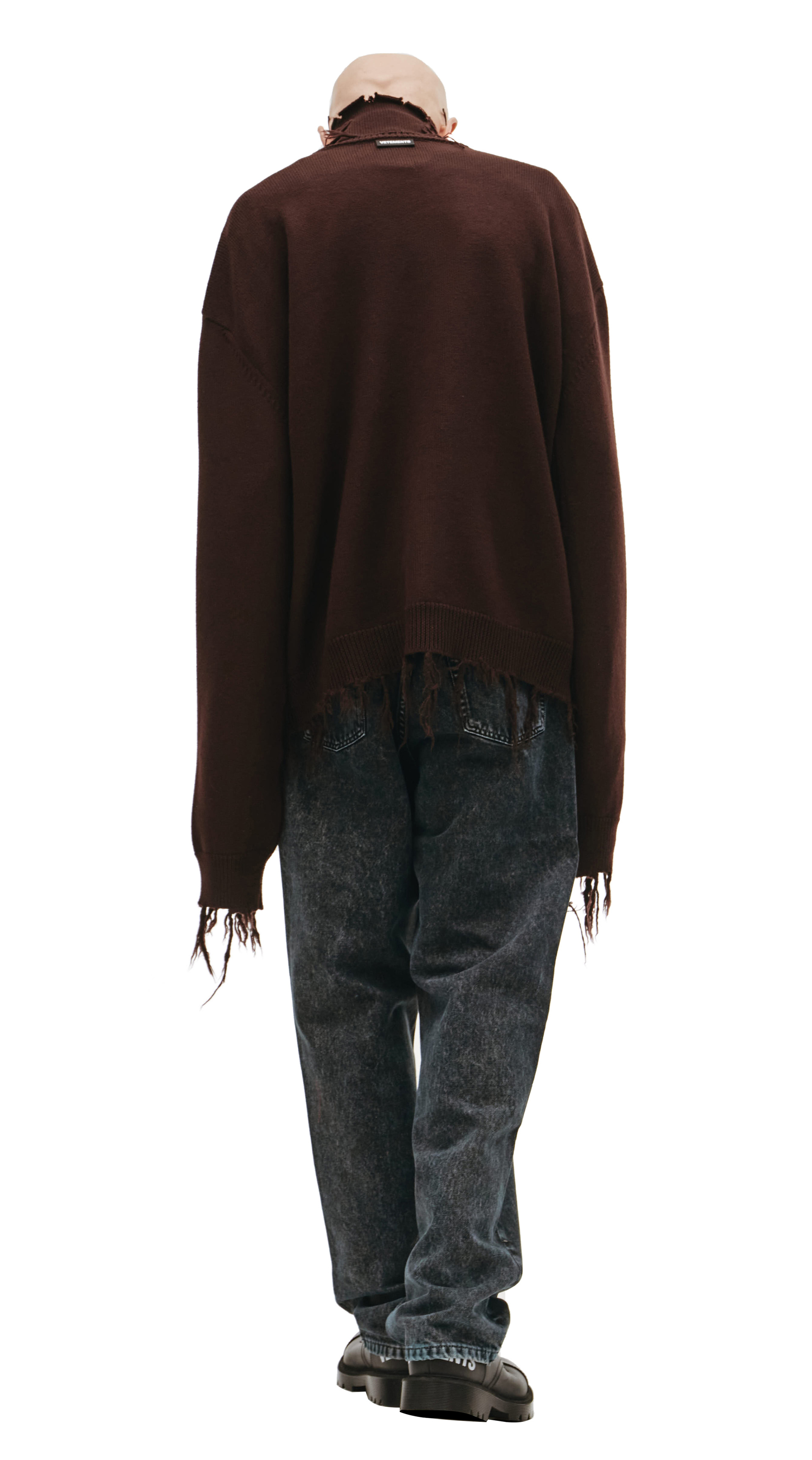 VETEMENTS Рваный свитер из шерсти